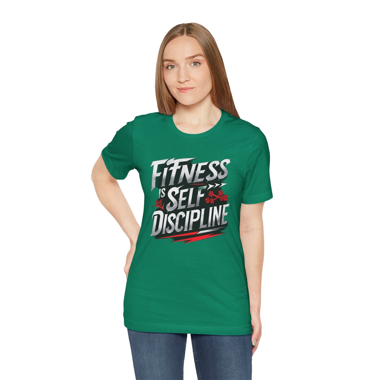 Fitness Is Self-Discipline, Gym T-Shirt β Mindset & Motivation Workout Tee πͺ | Discipline Over Motivation Shirt for Men & Women