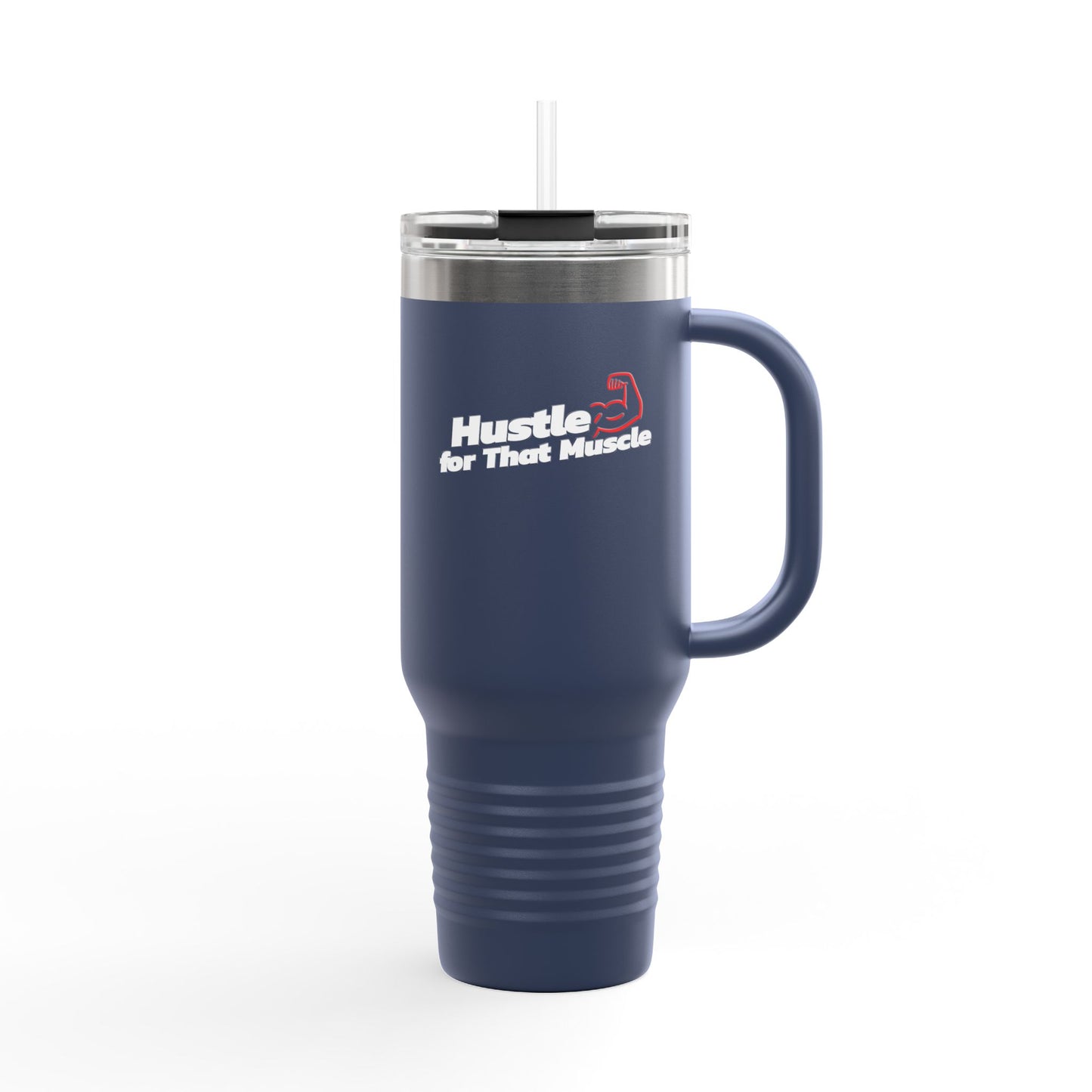 Insulated water Tumbler - 'Hustle for that Muscle' Insulated 40oz