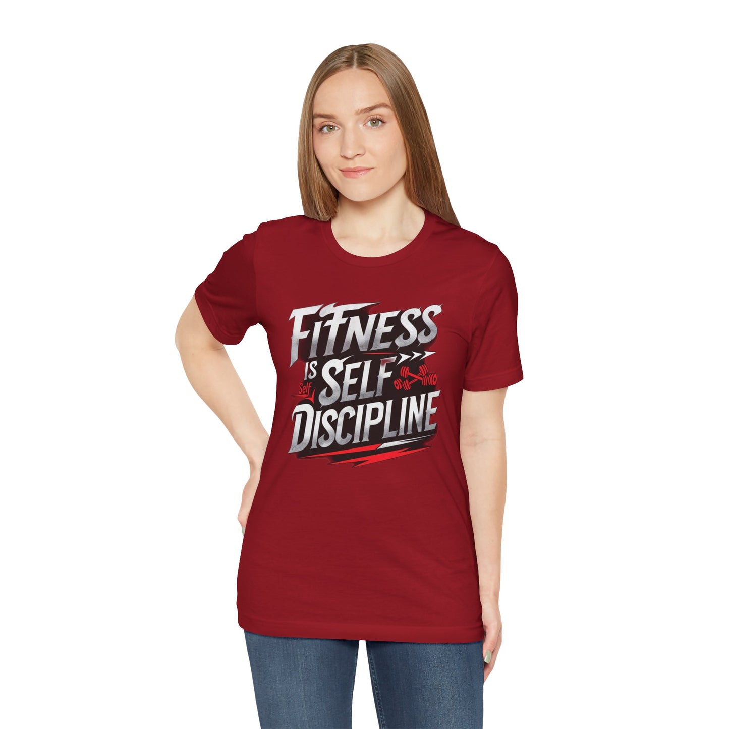 Fitness Is Self-Discipline, Gym T-Shirt β Mindset & Motivation Workout Tee πͺ | Discipline Over Motivation Shirt for Men & Women