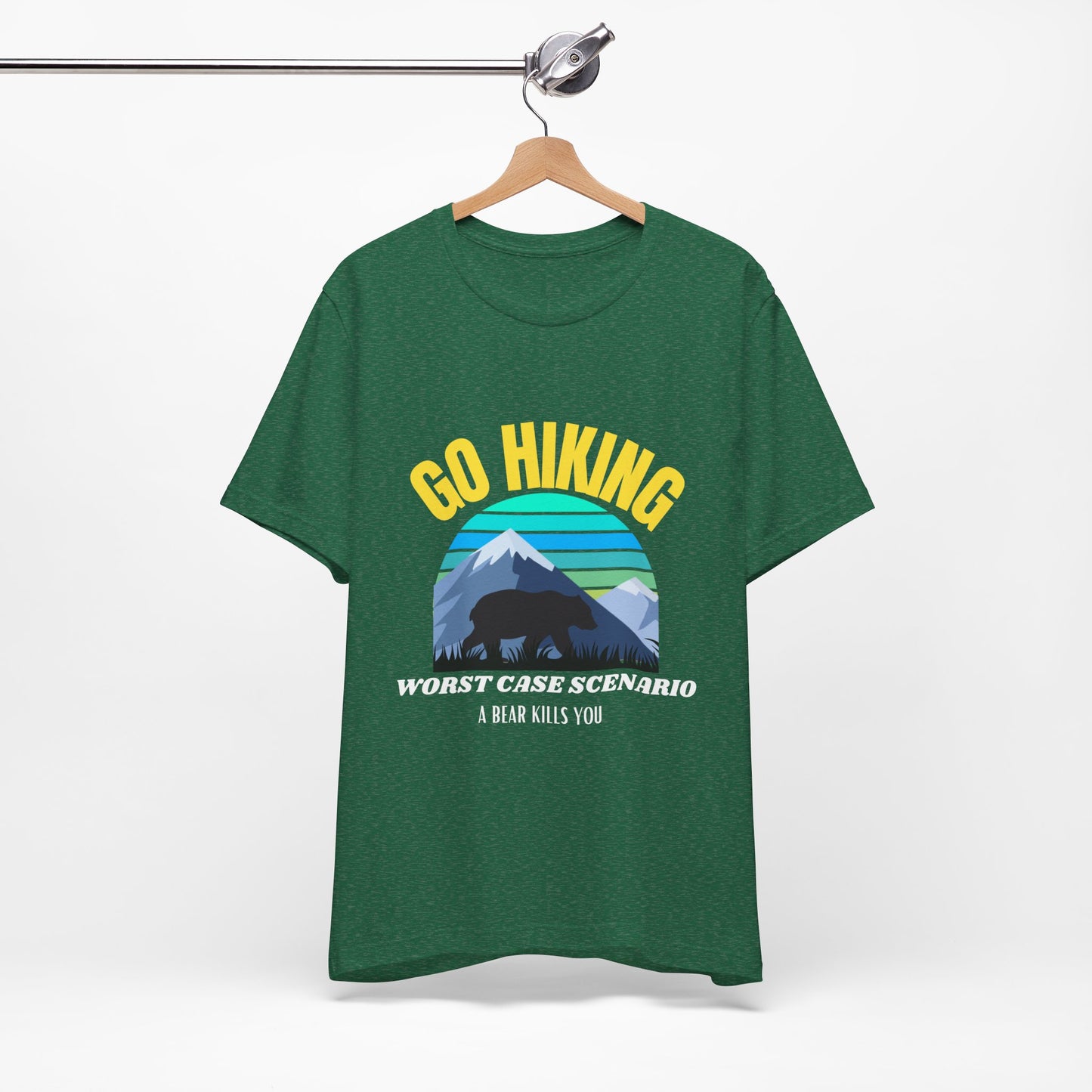 Hiking Bear Unisex Tee - Funny Outdoor Adventure Shirt