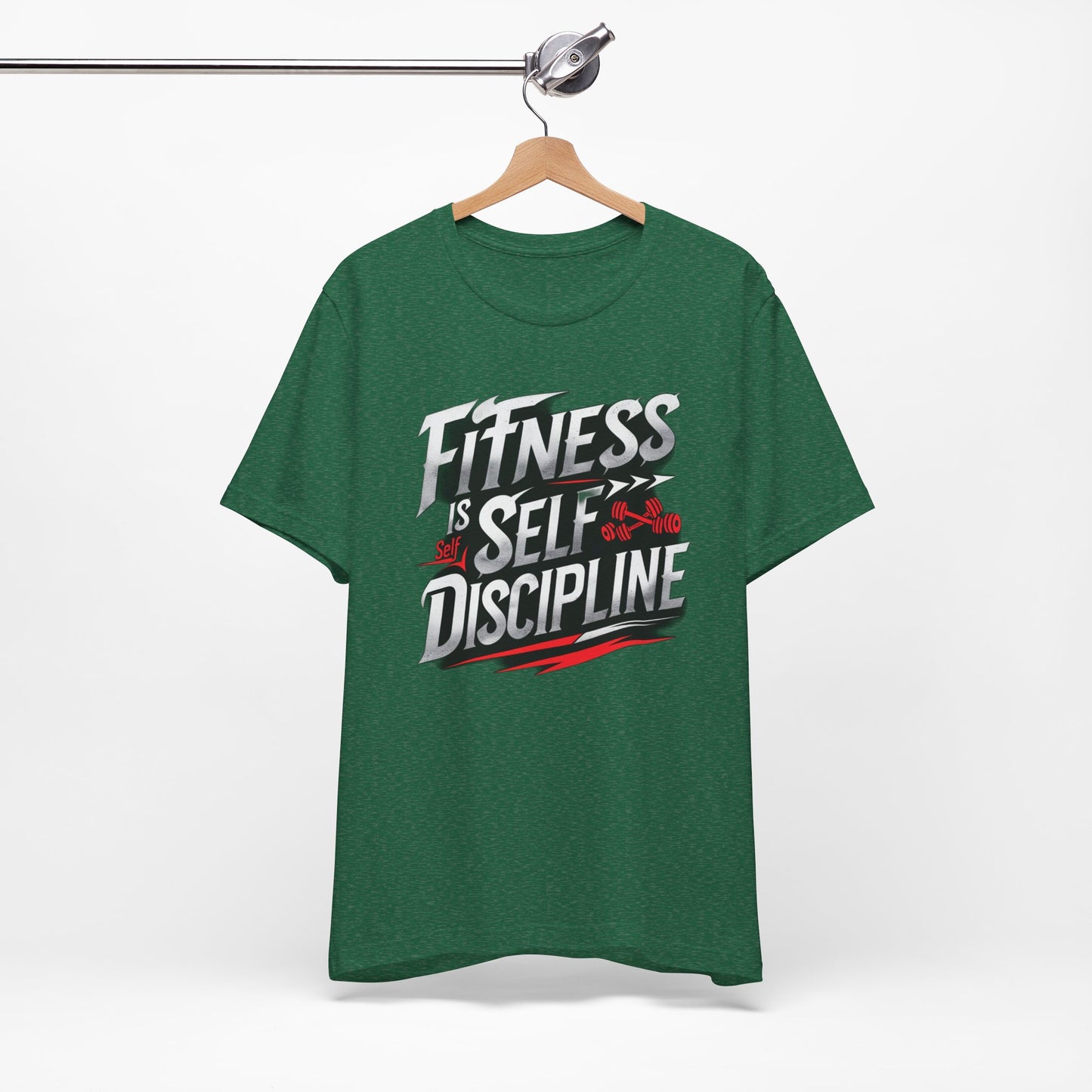Fitness Is Self-Discipline, Gym T-Shirt β Mindset & Motivation Workout Tee πͺ | Discipline Over Motivation Shirt for Men & Women