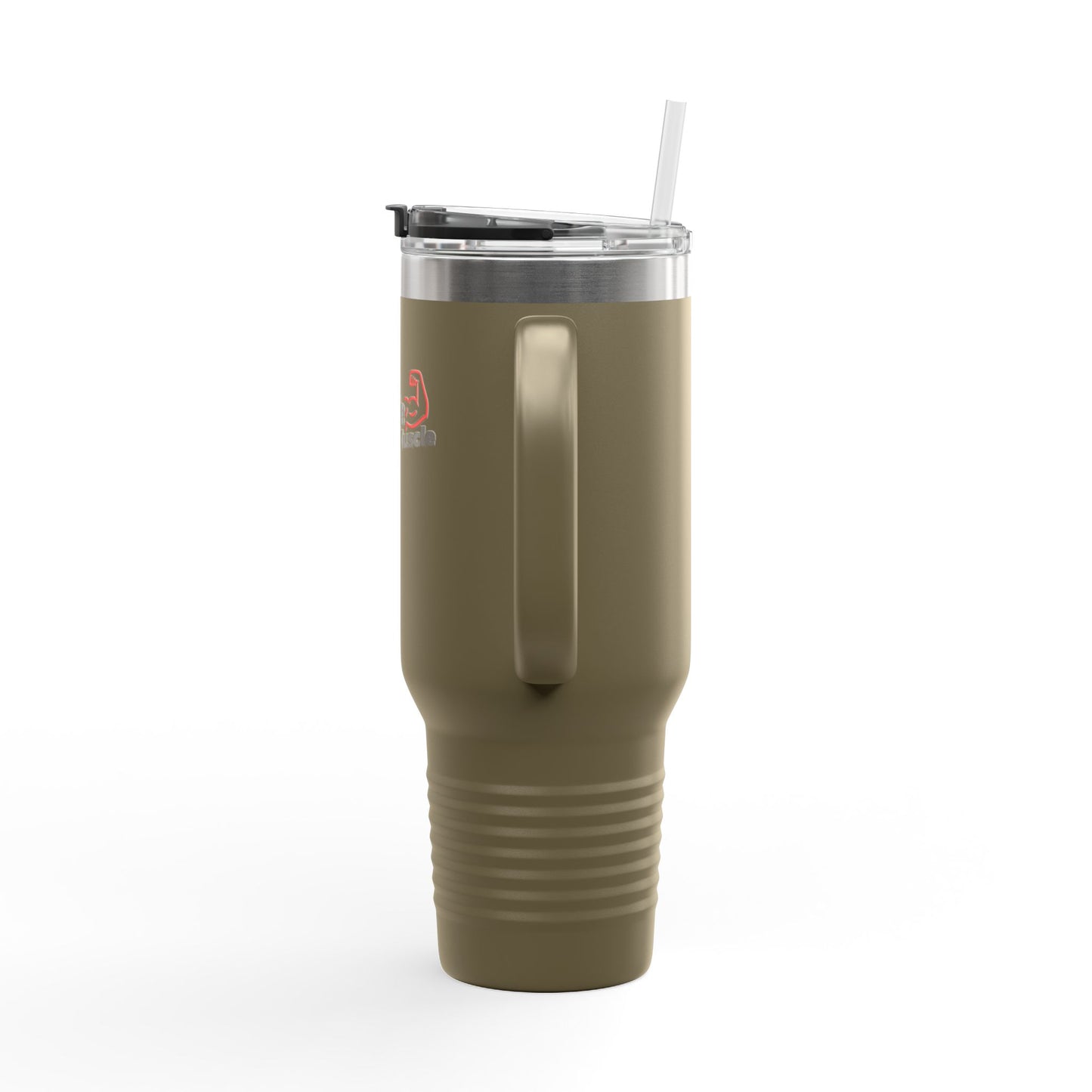 Insulated water Tumbler - 'Hustle for that Muscle' Insulated 40oz