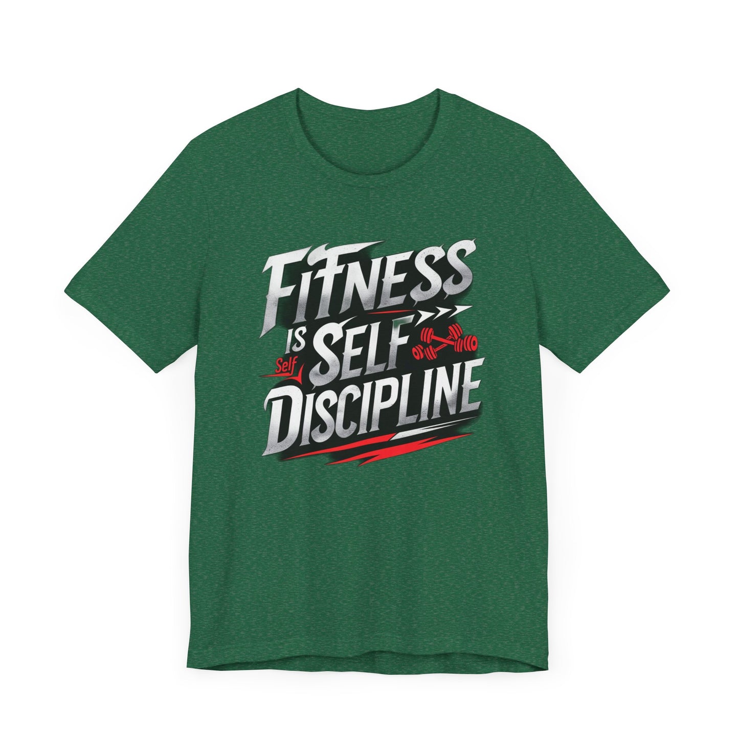 Fitness Is Self-Discipline, Gym T-Shirt β Mindset & Motivation Workout Tee πͺ | Discipline Over Motivation Shirt for Men & Women