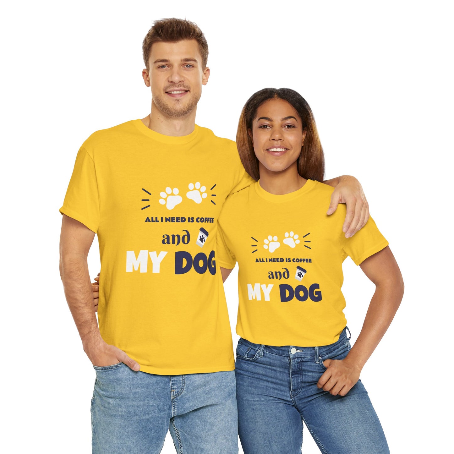 Coffee Lover T-Shirt - 'All I NEED IS COFFEE AND MY DOG'