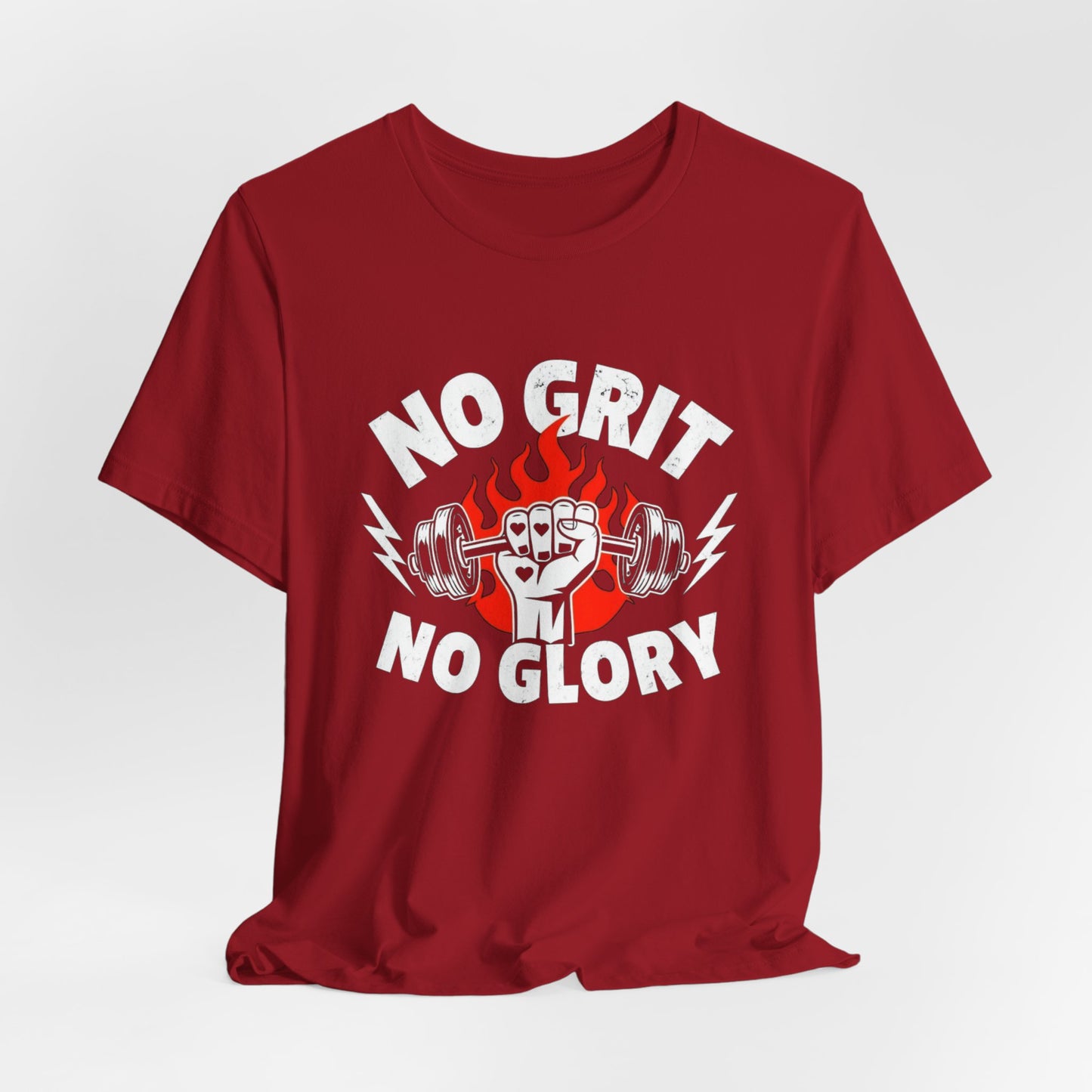 No Grit, No Glory” Gym T-Shirt Graphic Tee 💪 | Motivational Fitness & Hustle Shirt