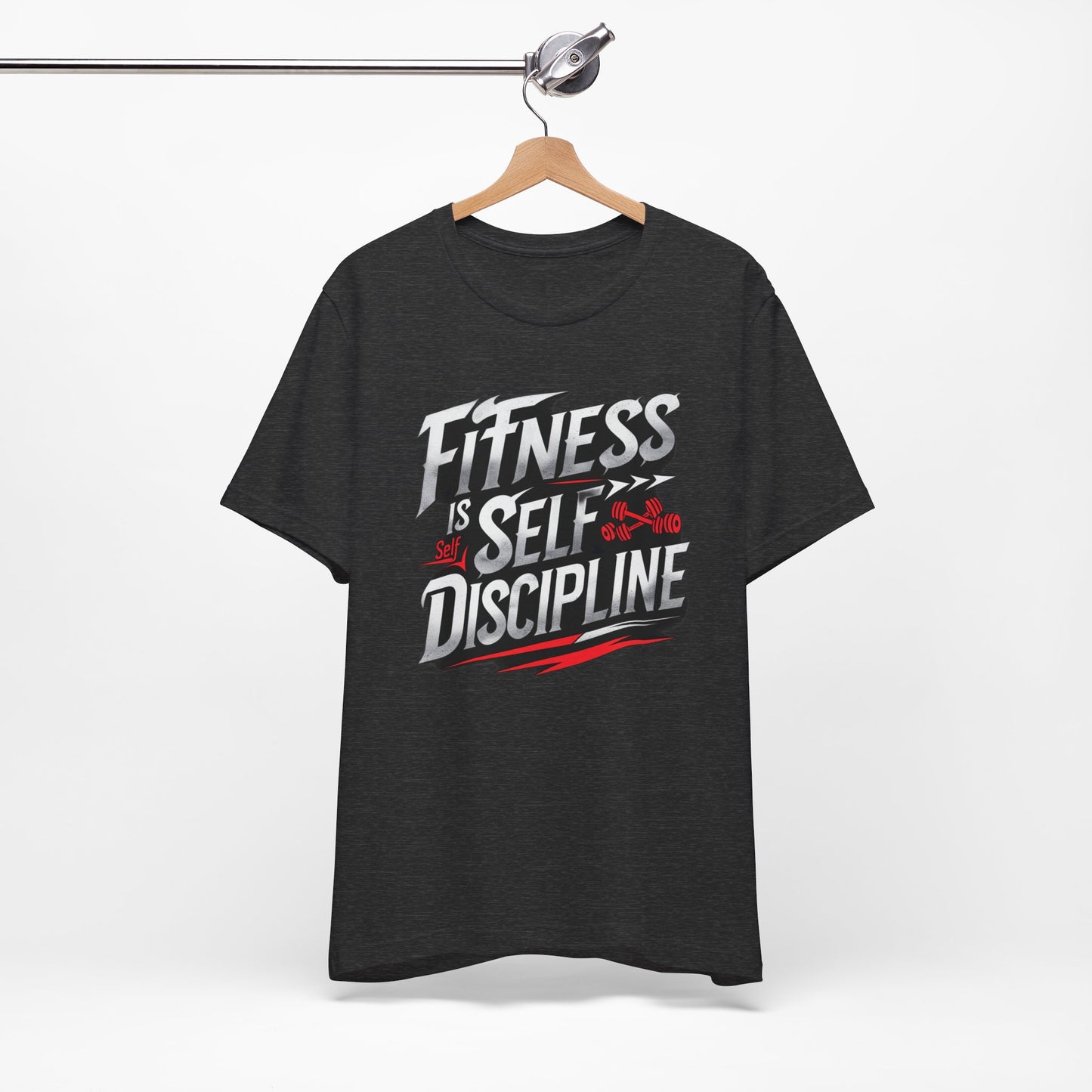 Fitness Is Self-Discipline, Gym T-Shirt β Mindset & Motivation Workout Tee πͺ | Discipline Over Motivation Shirt for Men & Women