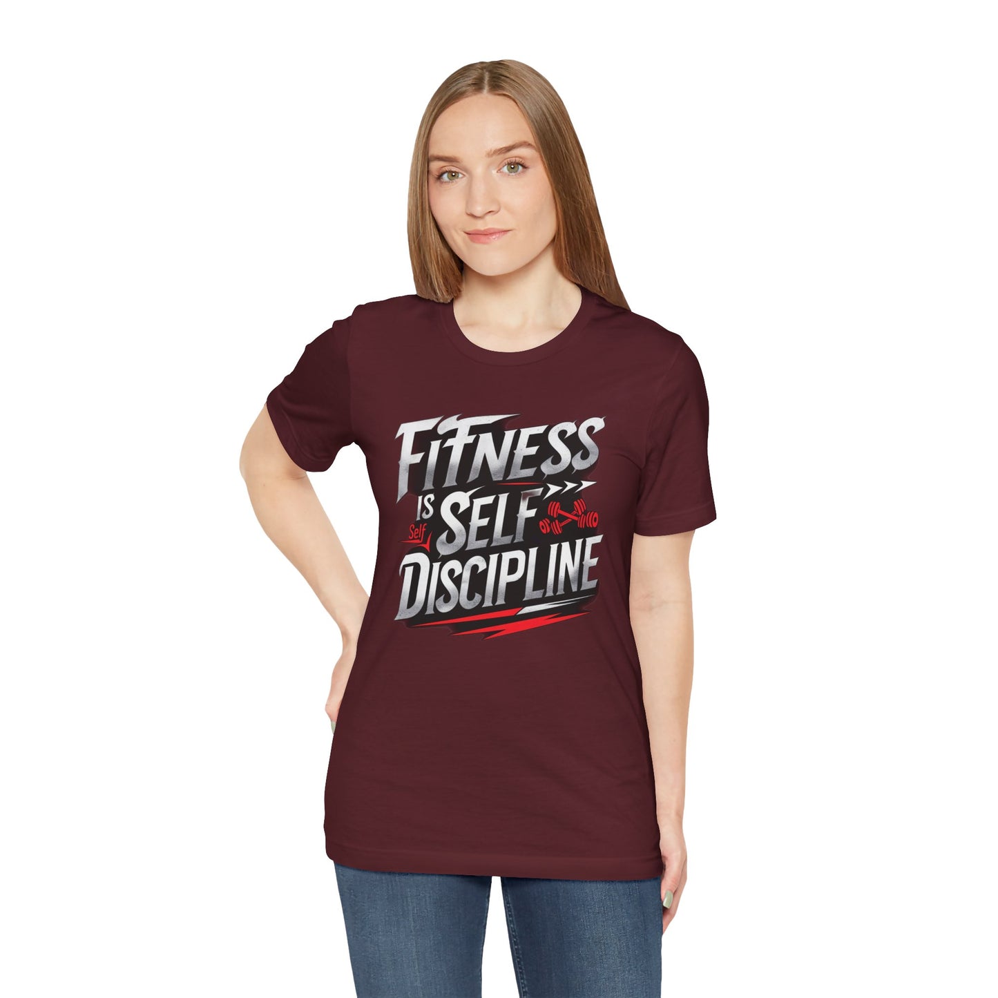 Fitness Is Self-Discipline, Gym T-Shirt β Mindset & Motivation Workout Tee πͺ | Discipline Over Motivation Shirt for Men & Women