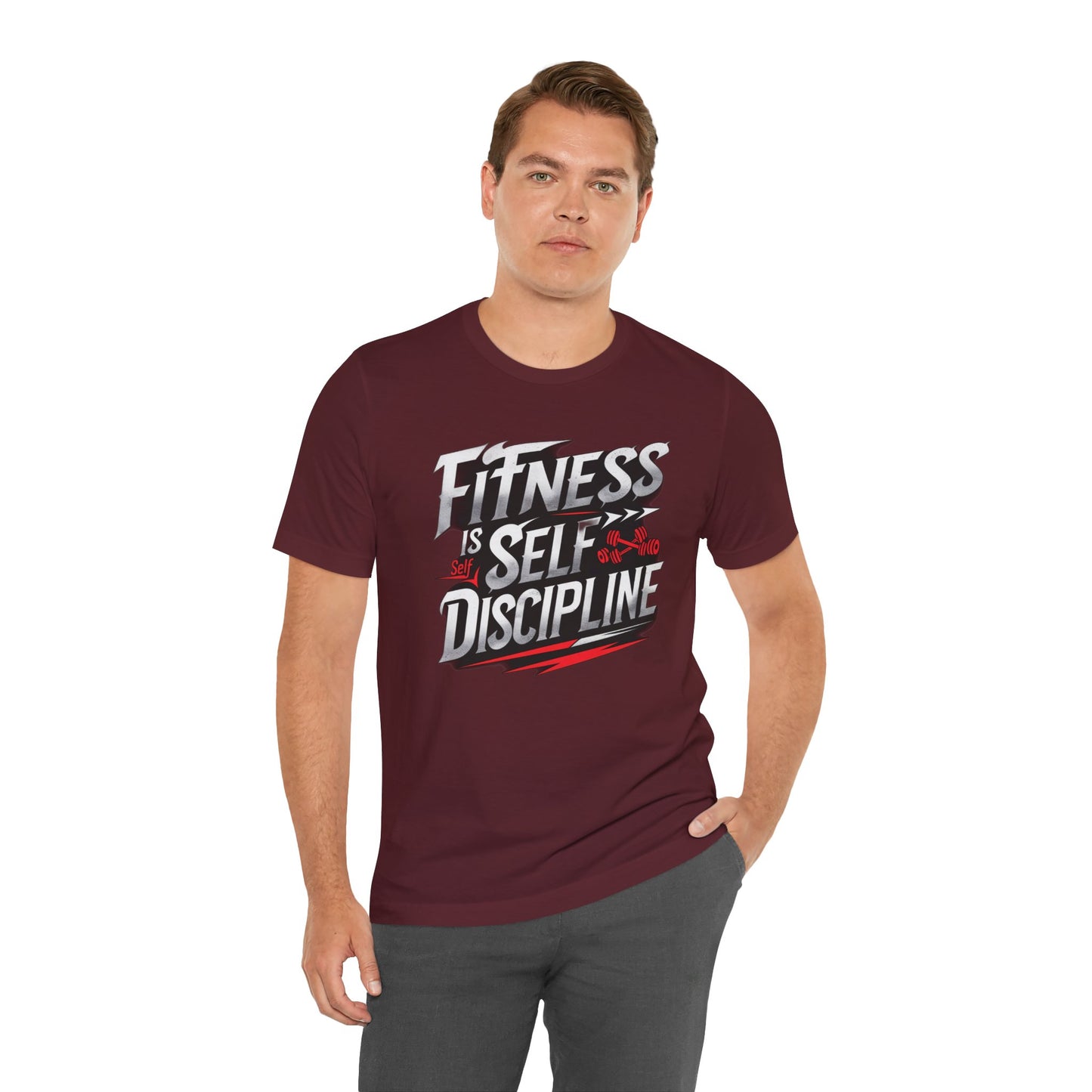 Fitness Is Self-Discipline, Gym T-Shirt β Mindset & Motivation Workout Tee πͺ | Discipline Over Motivation Shirt for Men & Women