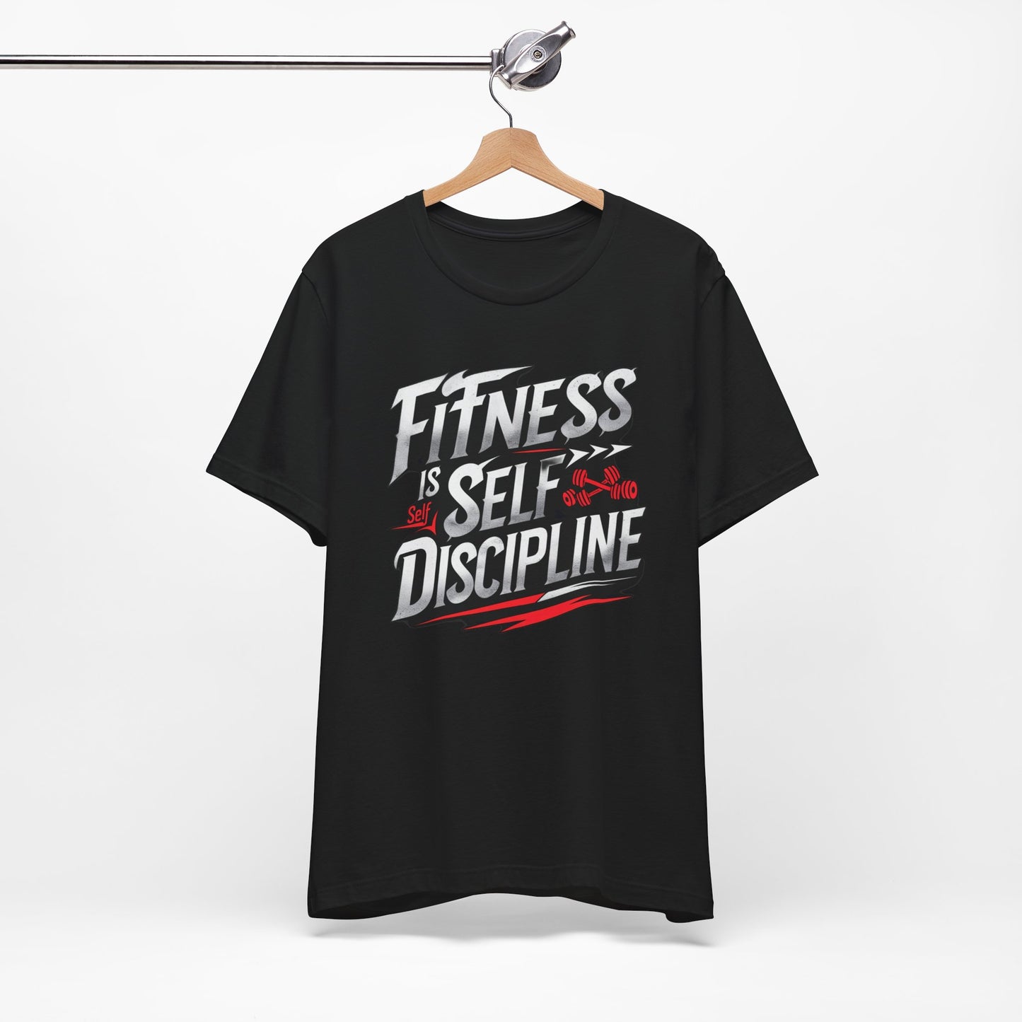 Fitness Is Self-Discipline, Gym T-Shirt β Mindset & Motivation Workout Tee πͺ | Discipline Over Motivation Shirt for Men & Women