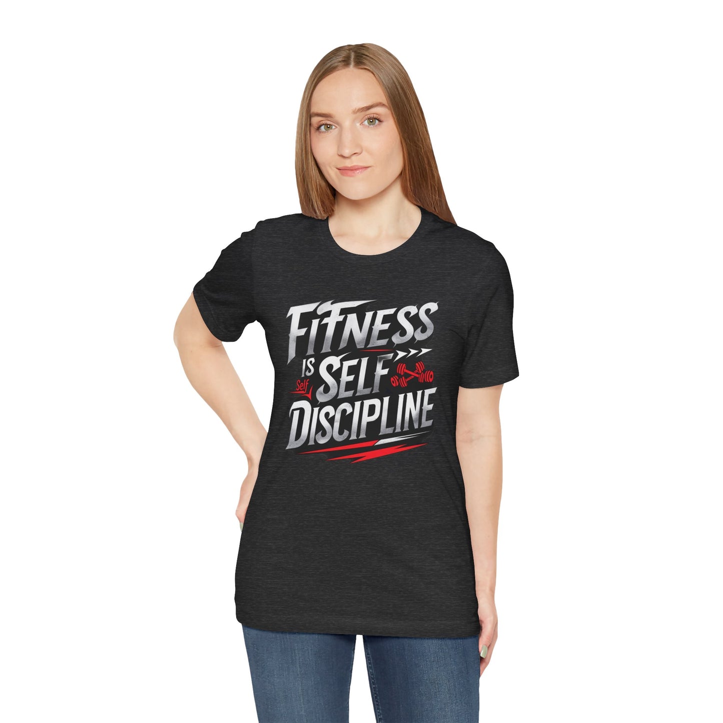 Fitness Is Self-Discipline, Gym T-Shirt β Mindset & Motivation Workout Tee πͺ | Discipline Over Motivation Shirt for Men & Women