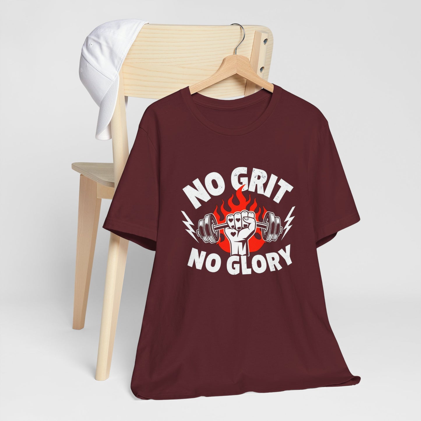 No Grit, No Glory” Gym T-Shirt Graphic Tee 💪 | Motivational Fitness & Hustle Shirt