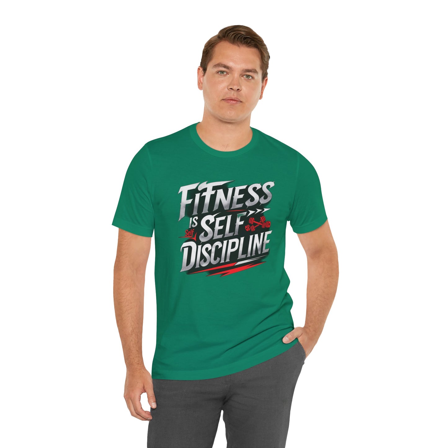 Fitness Is Self-Discipline, Gym T-Shirt β Mindset & Motivation Workout Tee πͺ | Discipline Over Motivation Shirt for Men & Women