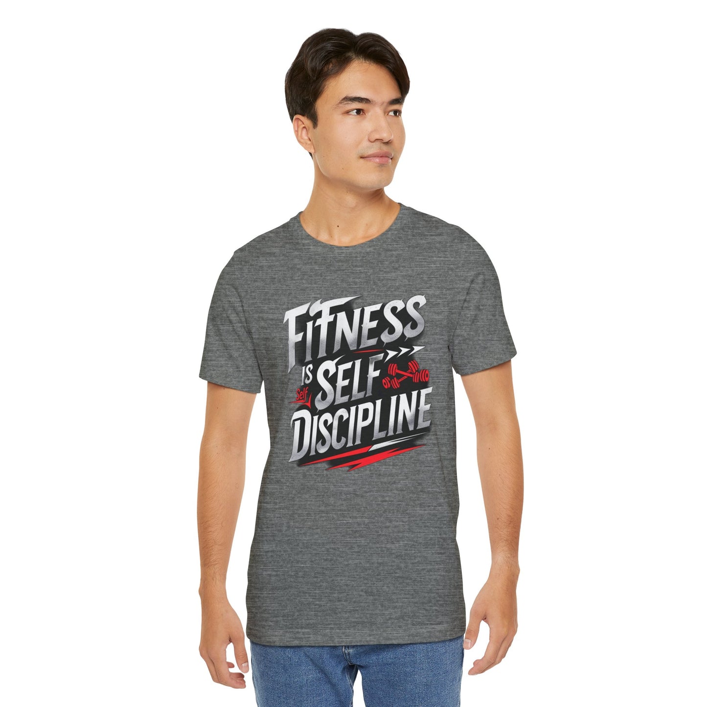 Fitness Is Self-Discipline, Gym T-Shirt β Mindset & Motivation Workout Tee πͺ | Discipline Over Motivation Shirt for Men & Women