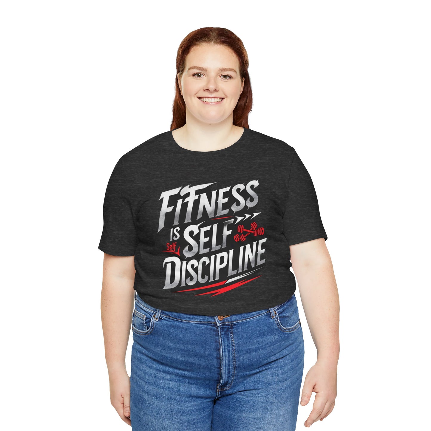 Fitness Is Self-Discipline, Gym T-Shirt β Mindset & Motivation Workout Tee πͺ | Discipline Over Motivation Shirt for Men & Women