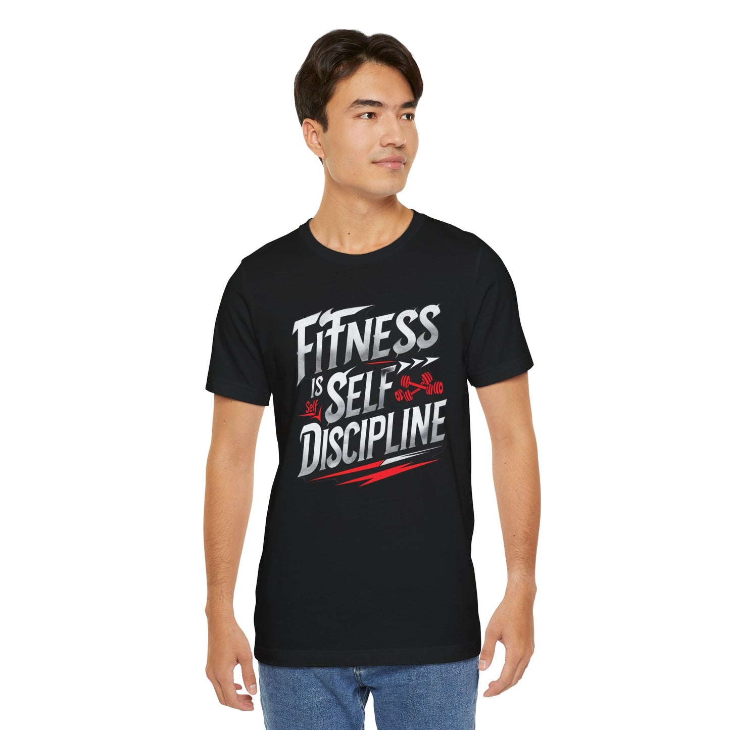 Fitness Is Self-Discipline, Gym T-Shirt β Mindset & Motivation Workout Tee πͺ | Discipline Over Motivation Shirt for Men & Women
