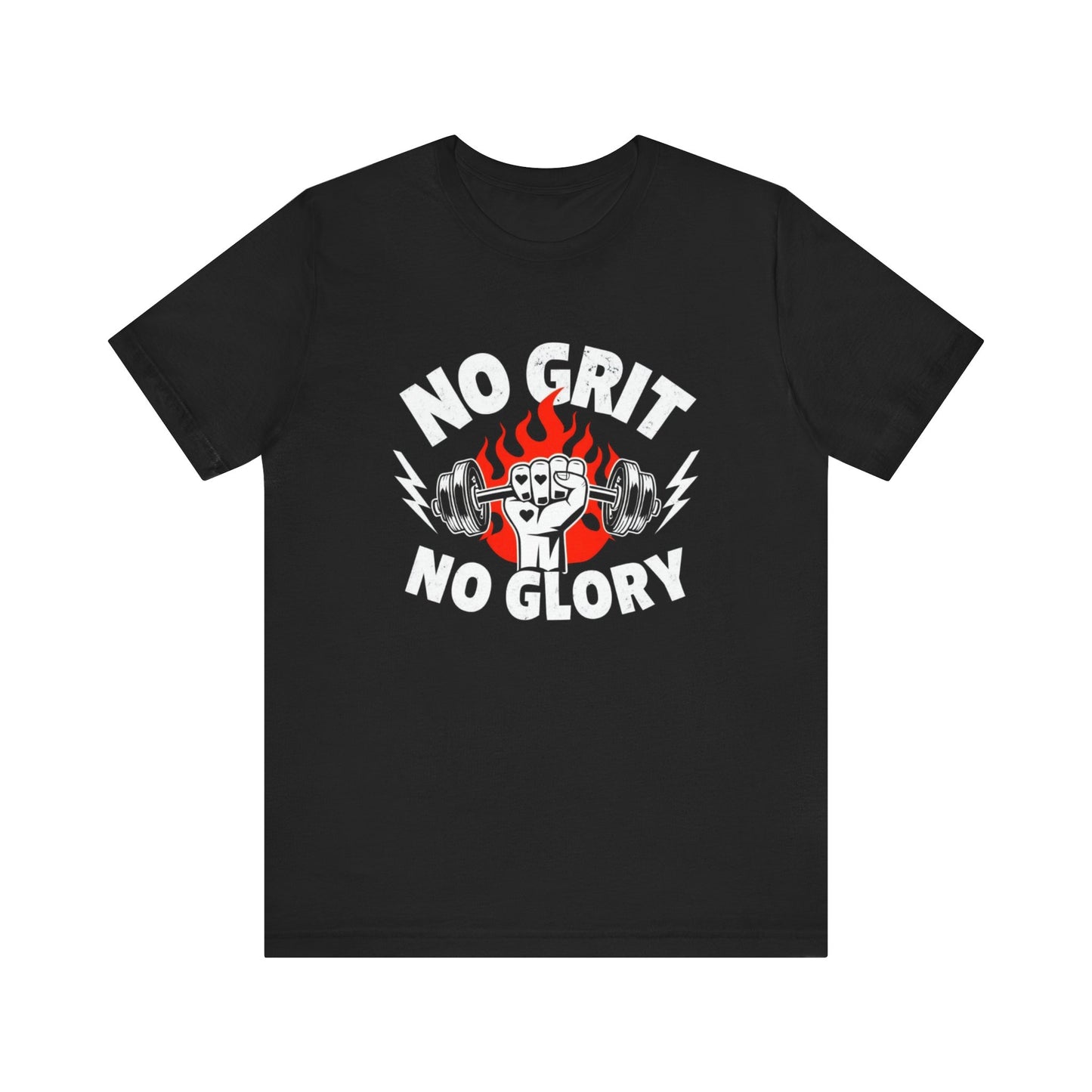 No Grit, No Glory” Gym T-Shirt Graphic Tee 💪 | Motivational Fitness & Hustle Shirt