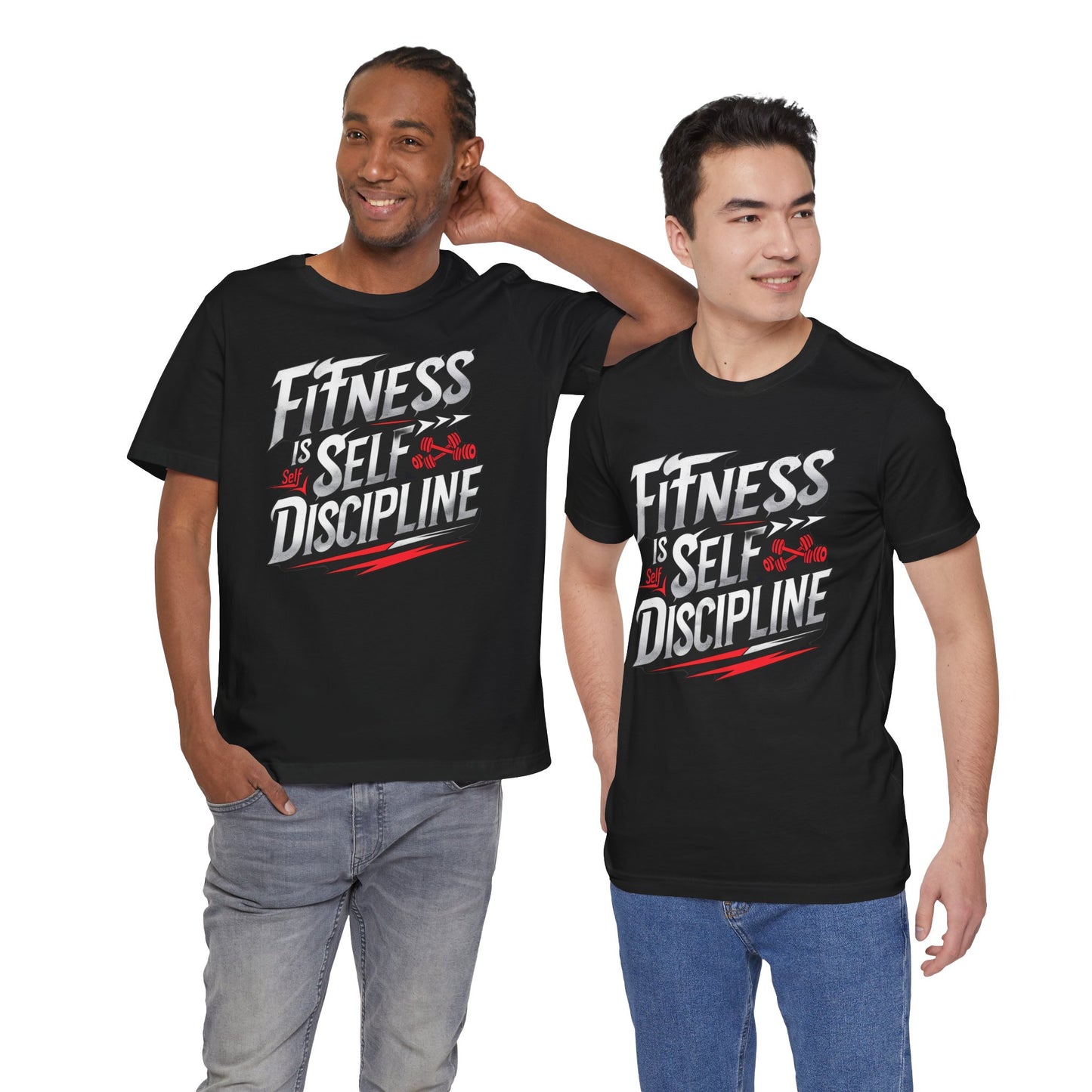Fitness Is Self-Discipline, Gym T-Shirt β Mindset & Motivation Workout Tee πͺ | Discipline Over Motivation Shirt for Men & Women