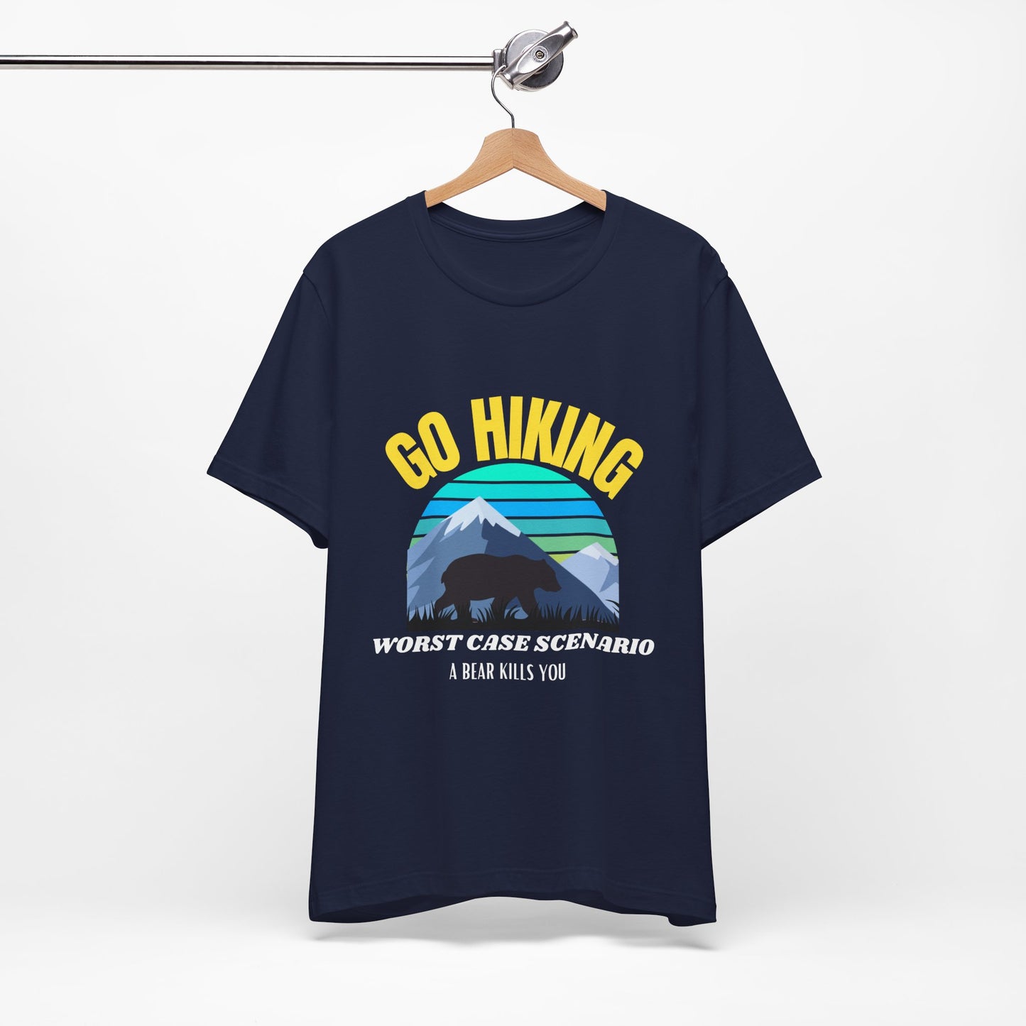 Hiking Bear Unisex Tee - Funny Outdoor Adventure Shirt
