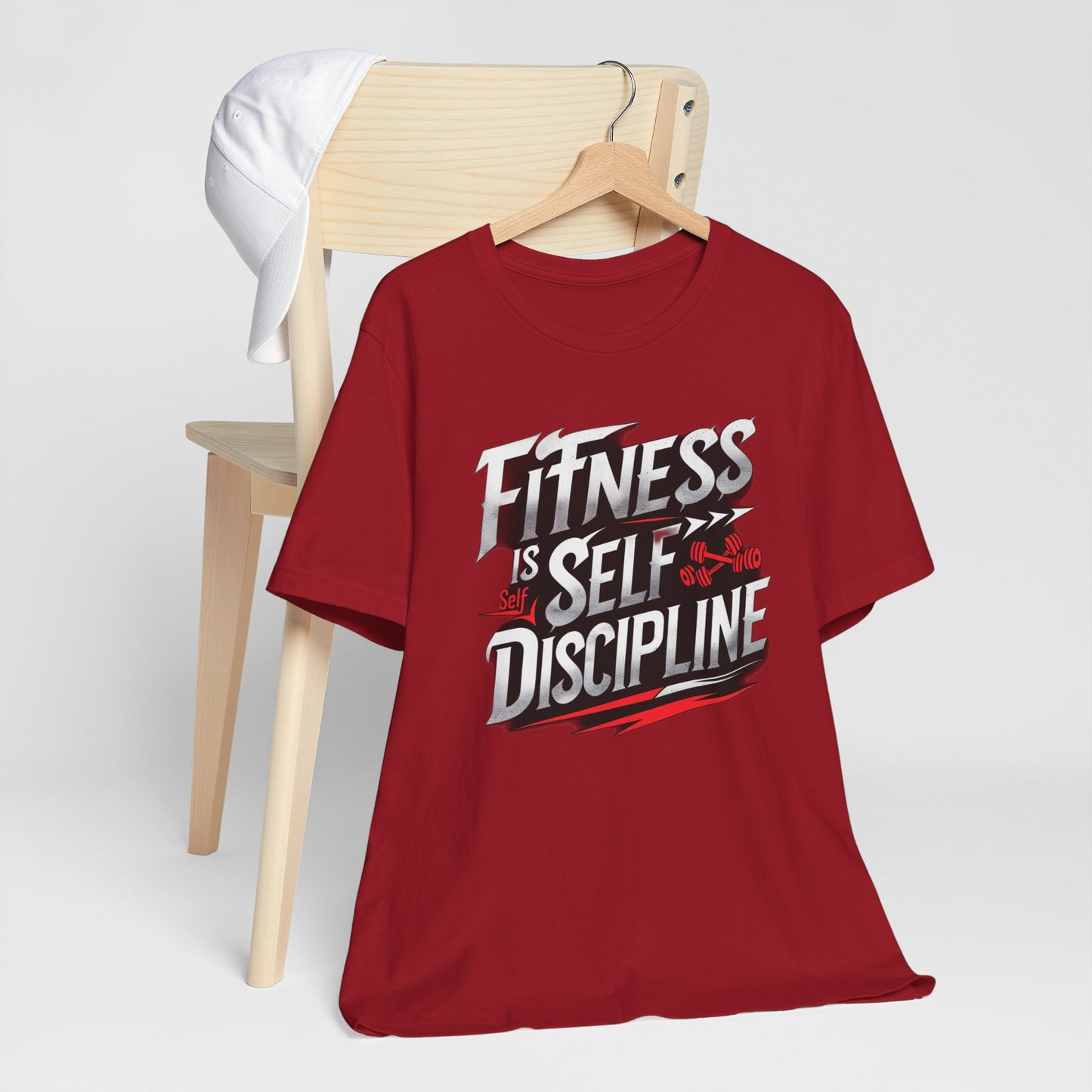 Fitness Is Self-Discipline, Gym T-Shirt β Mindset & Motivation Workout Tee πͺ | Discipline Over Motivation Shirt for Men & Women