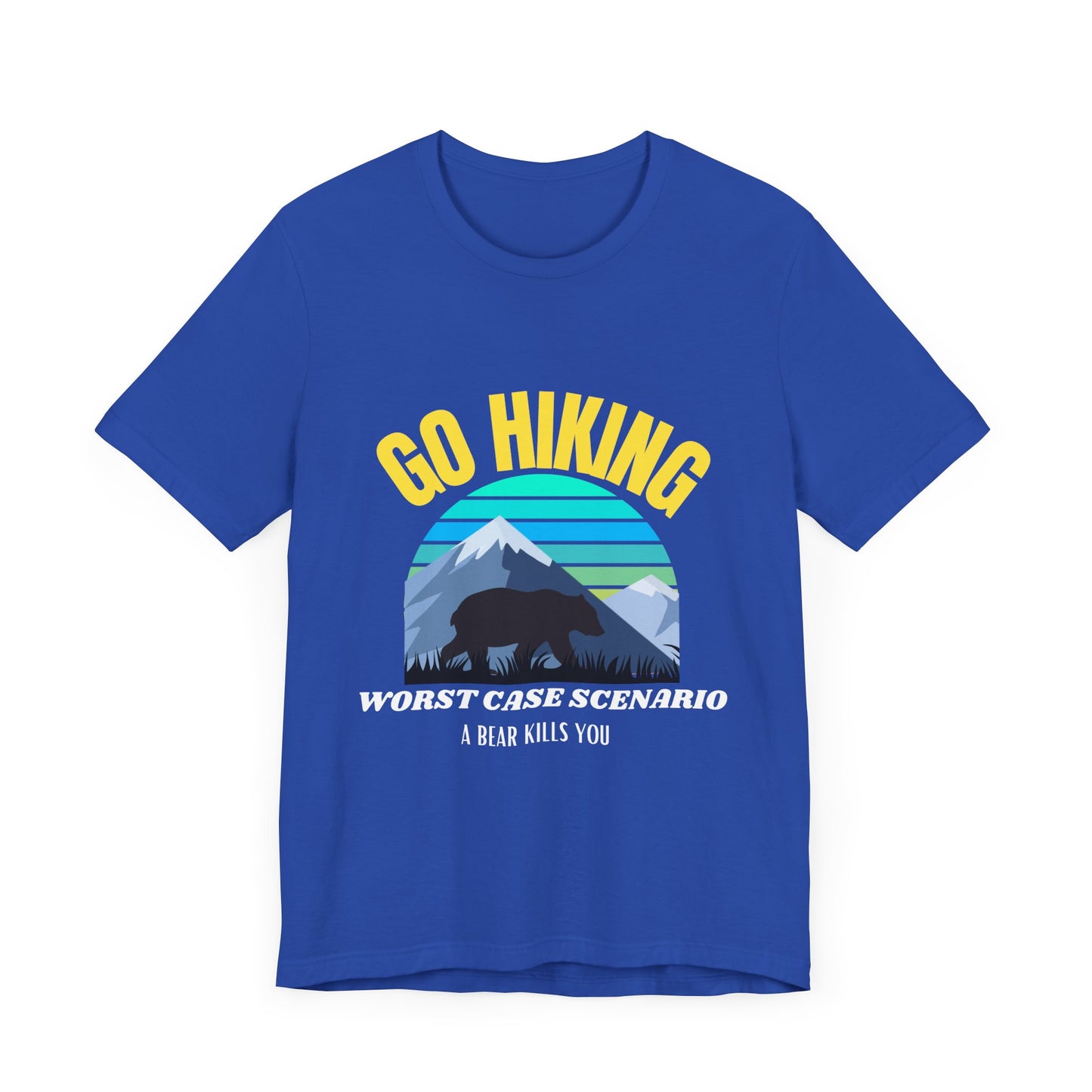 Hiking Bear Unisex Tee - Funny Outdoor Adventure Shirt