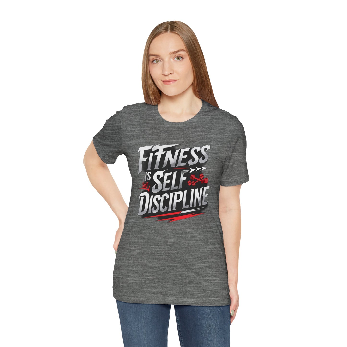 Fitness Is Self-Discipline, Gym T-Shirt β Mindset & Motivation Workout Tee πͺ | Discipline Over Motivation Shirt for Men & Women