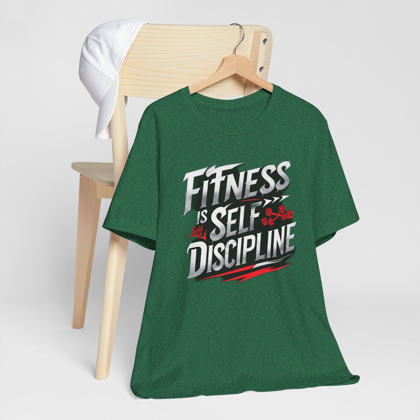 Fitness Is Self-Discipline, Gym T-Shirt β Mindset & Motivation Workout Tee πͺ | Discipline Over Motivation Shirt for Men & Women