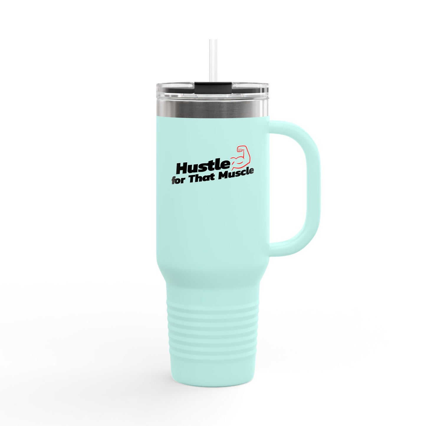 Insulated water Tumbler - 'Hustle for that Muscle' Insulated 40oz