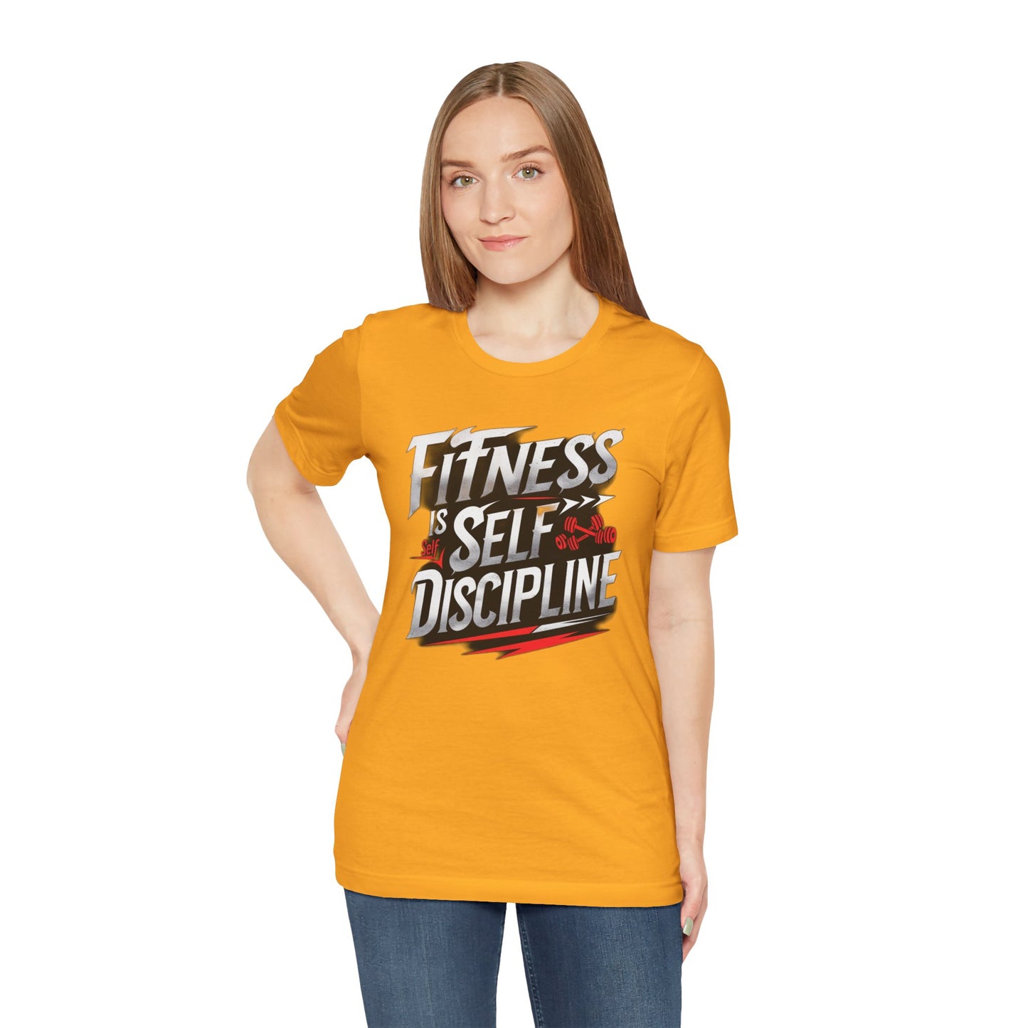 Fitness Is Self-Discipline, Gym T-Shirt β Mindset & Motivation Workout Tee πͺ | Discipline Over Motivation Shirt for Men & Women