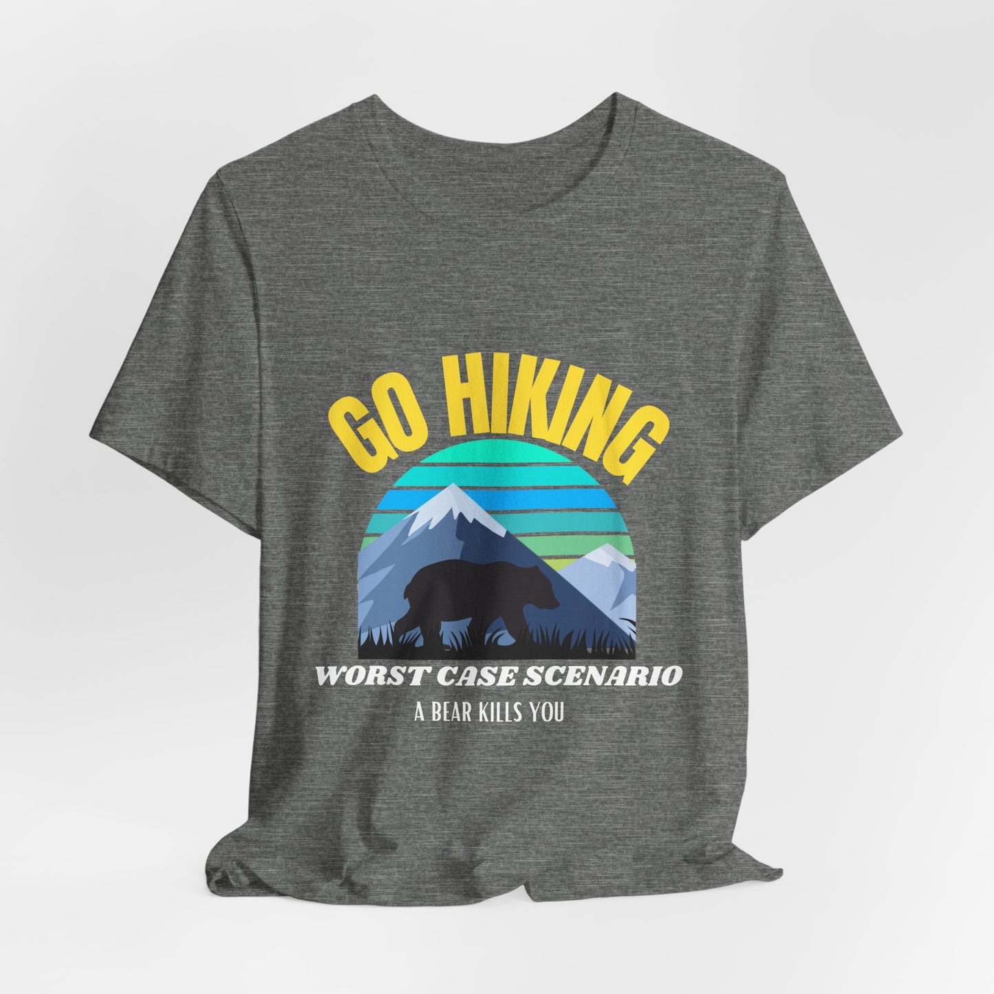 Hiking Bear Unisex Tee - Funny Outdoor Adventure Shirt