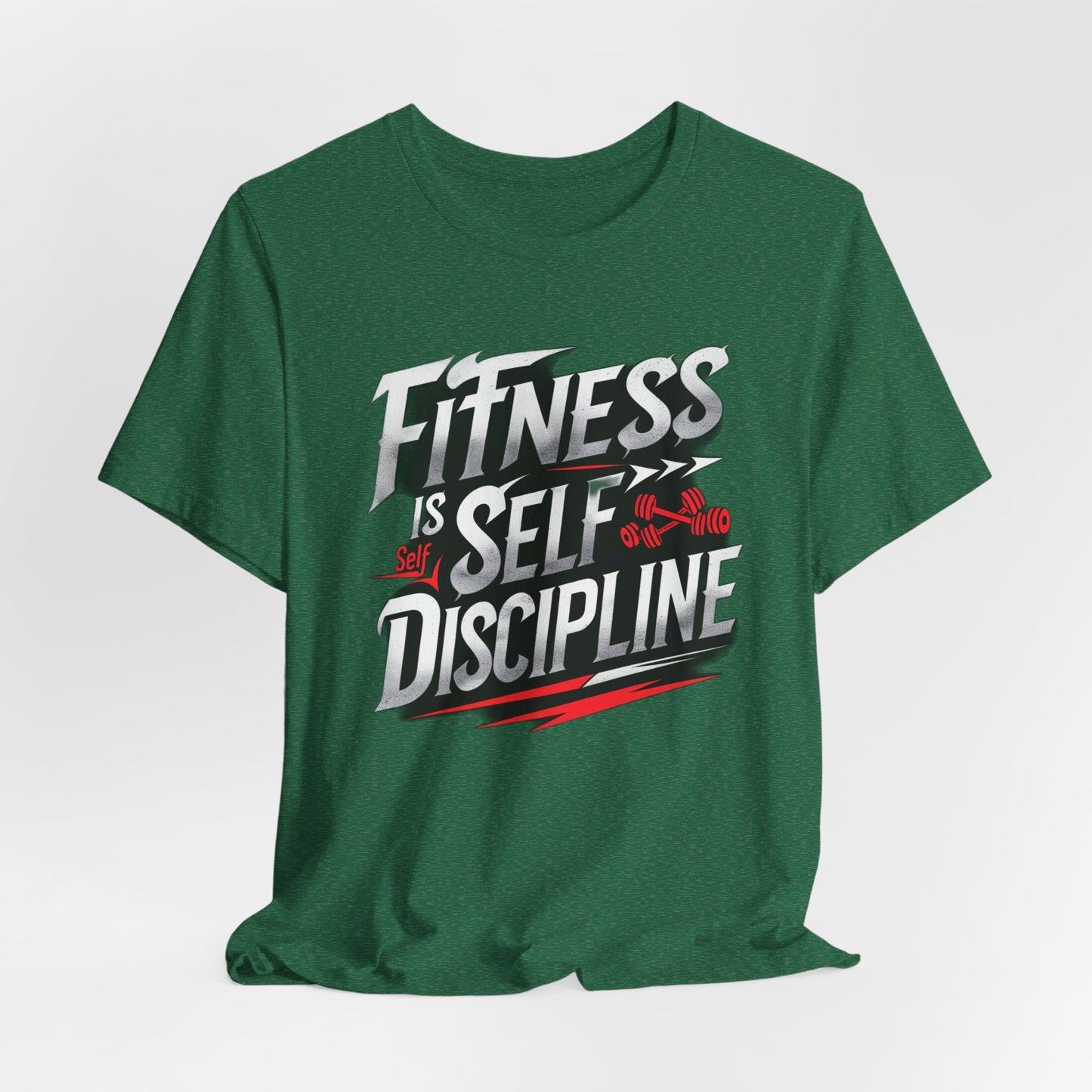 Fitness Is Self-Discipline, Gym T-Shirt β Mindset & Motivation Workout Tee πͺ | Discipline Over Motivation Shirt for Men & Women