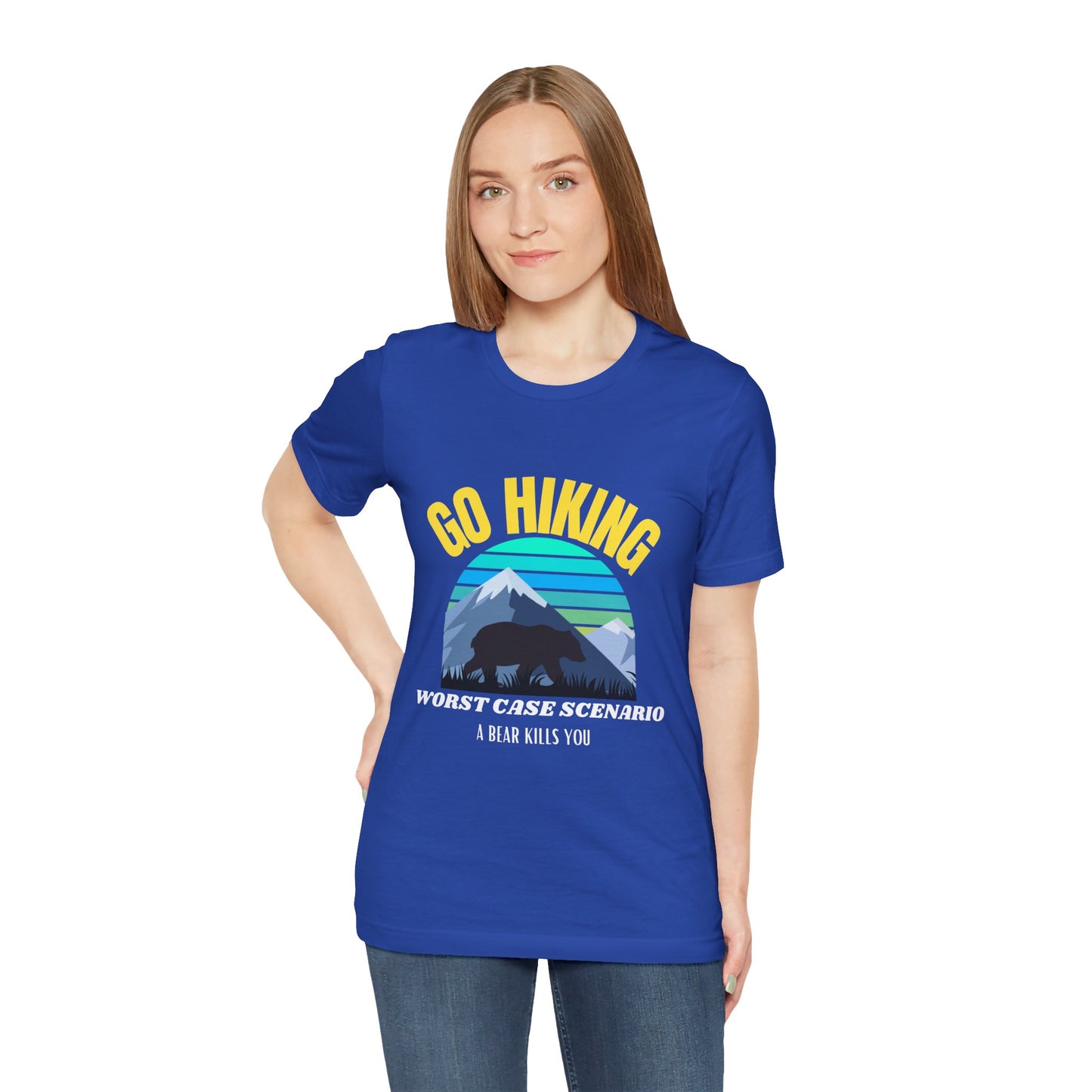 Hiking Bear Unisex Tee - Funny Outdoor Adventure Shirt