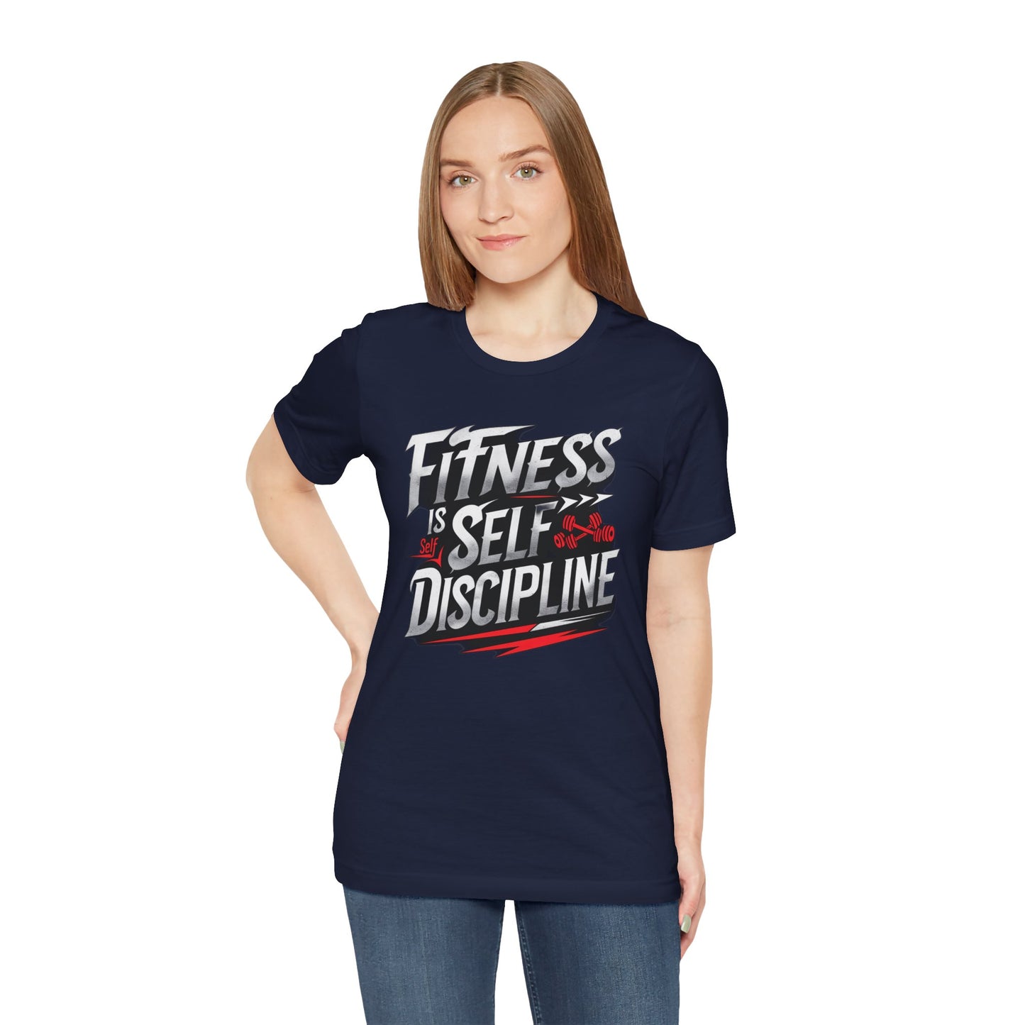 Fitness Is Self-Discipline, Gym T-Shirt β Mindset & Motivation Workout Tee πͺ | Discipline Over Motivation Shirt for Men & Women