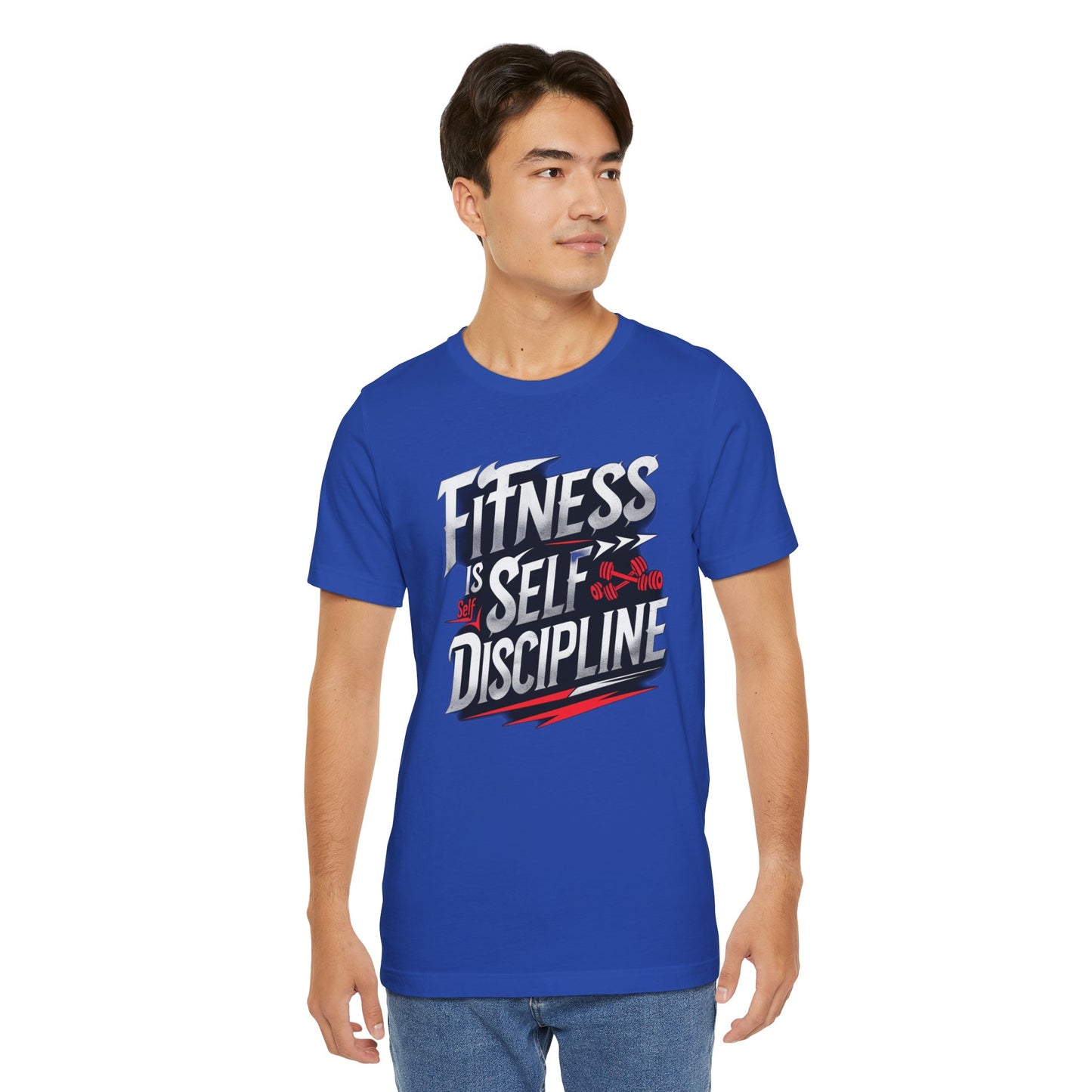 Fitness Is Self-Discipline, Gym T-Shirt β Mindset & Motivation Workout Tee πͺ | Discipline Over Motivation Shirt for Men & Women