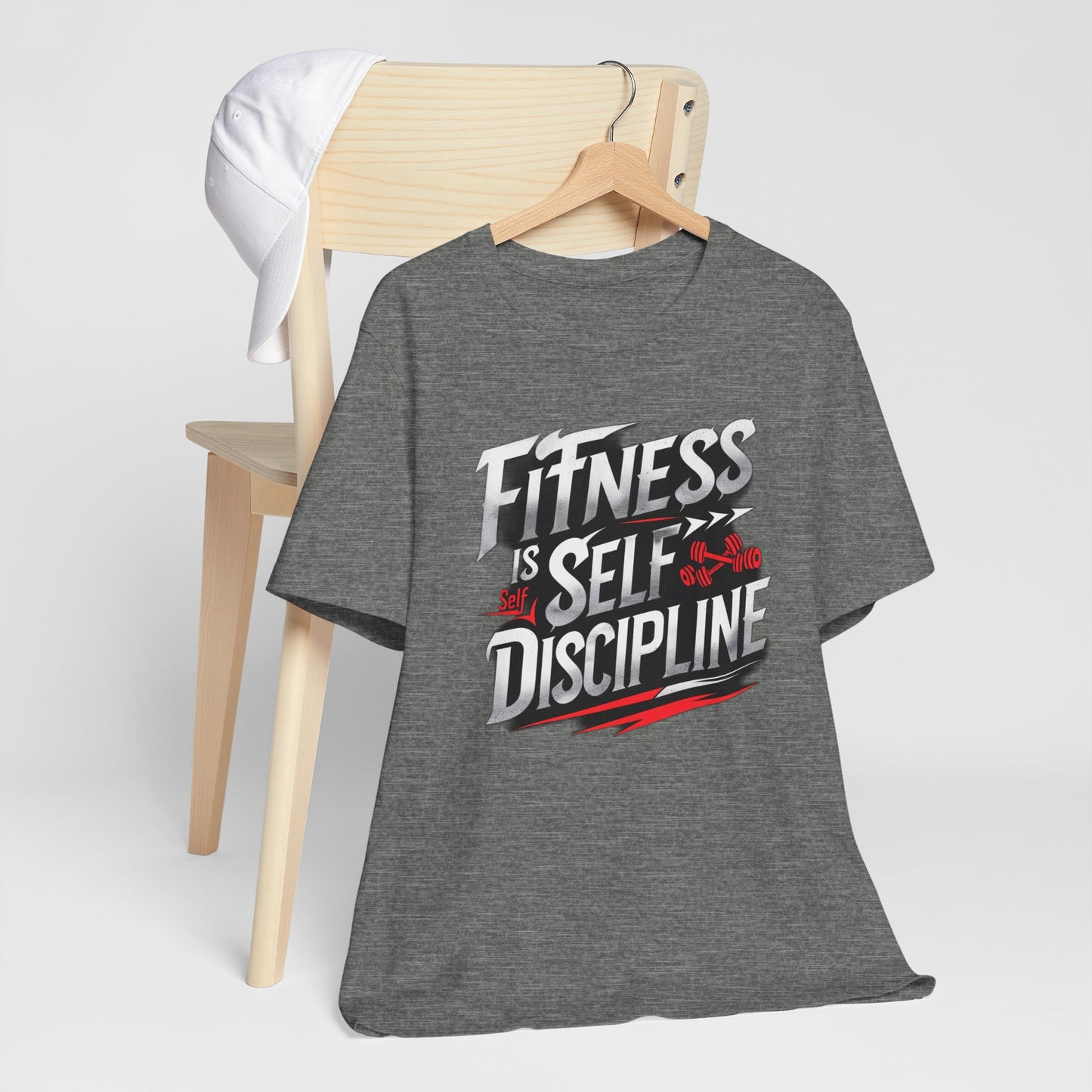 Fitness Is Self-Discipline, Gym T-Shirt β Mindset & Motivation Workout Tee πͺ | Discipline Over Motivation Shirt for Men & Women
