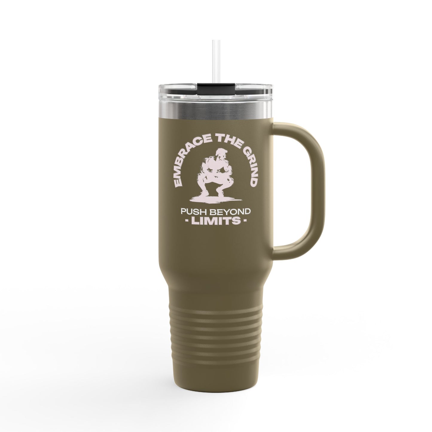 Insulated Water Tumbler 40oz - Embrace the Grind, Push beyond limit