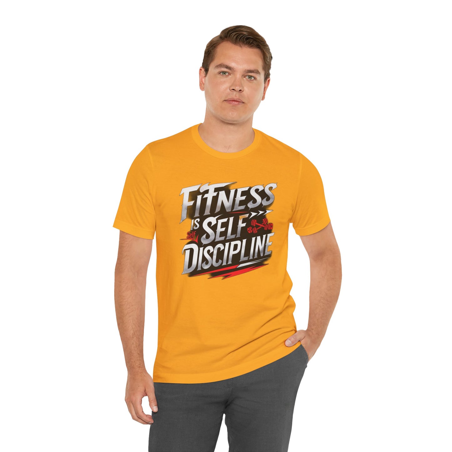 Fitness Is Self-Discipline, Gym T-Shirt β Mindset & Motivation Workout Tee πͺ | Discipline Over Motivation Shirt for Men & Women