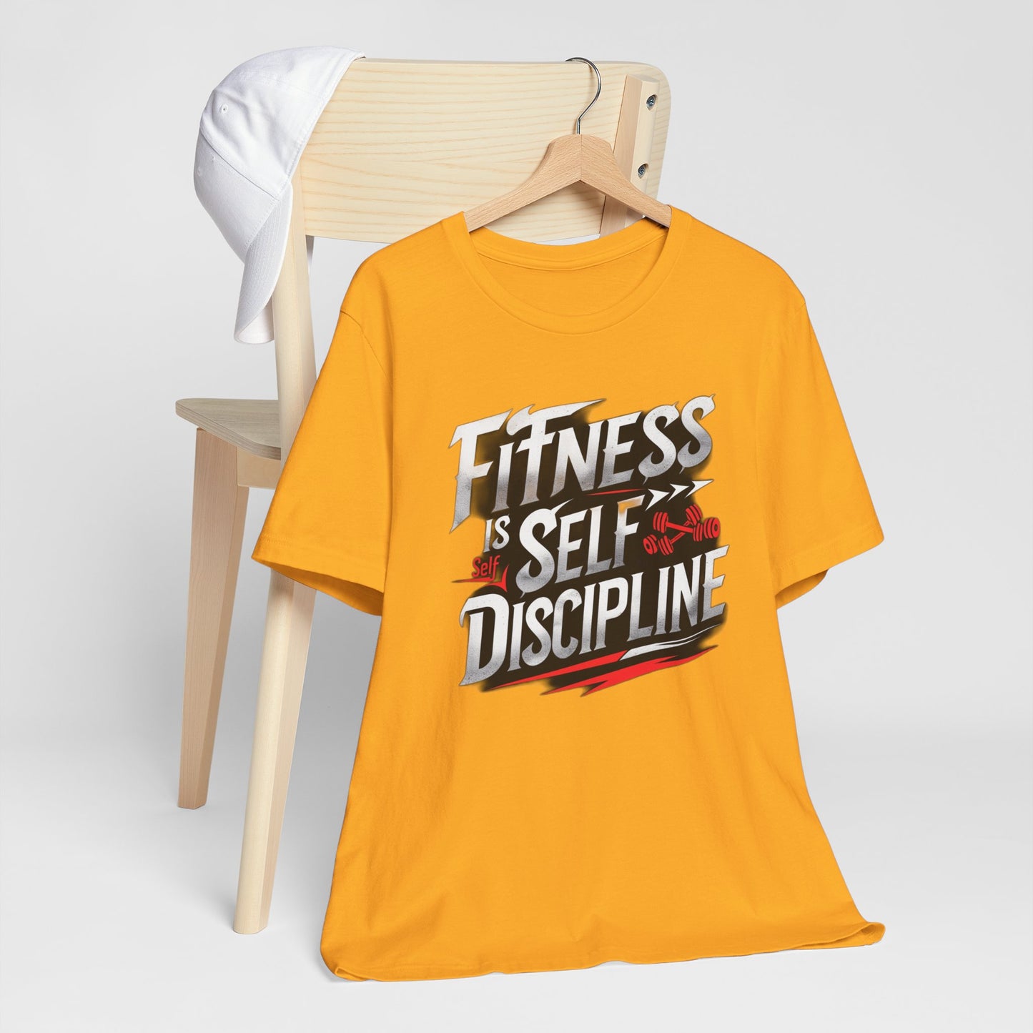 Fitness Is Self-Discipline, Gym T-Shirt β Mindset & Motivation Workout Tee πͺ | Discipline Over Motivation Shirt for Men & Women