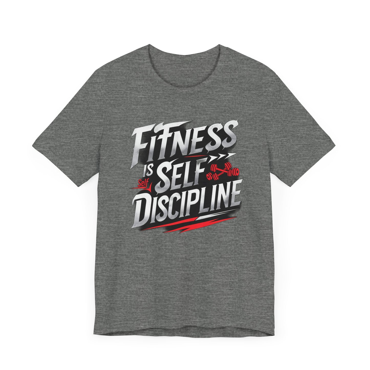 Fitness Is Self-Discipline, Gym T-Shirt β Mindset & Motivation Workout Tee πͺ | Discipline Over Motivation Shirt for Men & Women