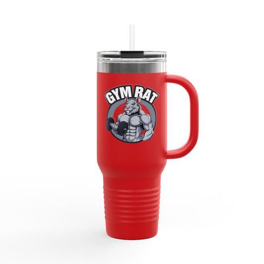 Insulated Water Tumbler 40oz - Gym Rat Design - Insulated 40oz