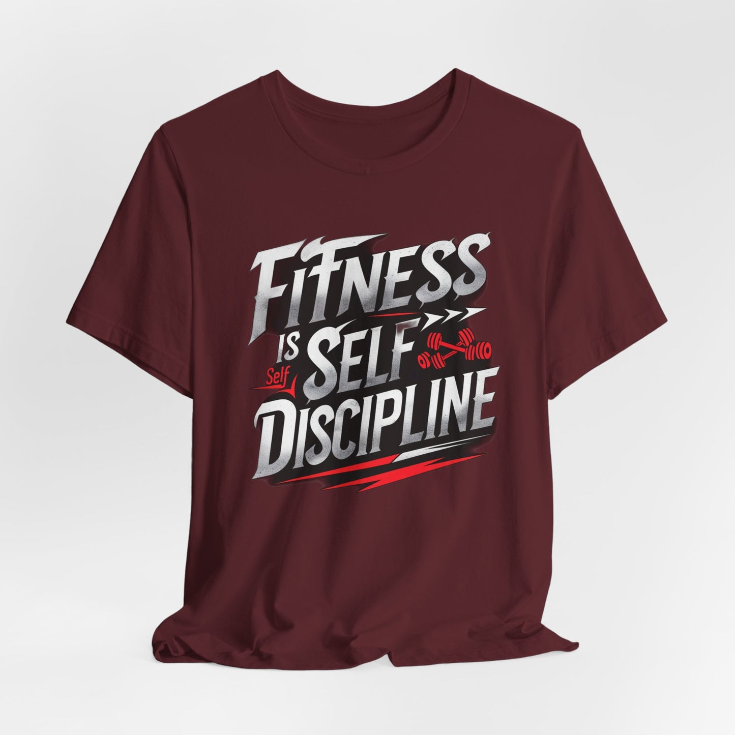 Fitness Is Self-Discipline, Gym T-Shirt β Mindset & Motivation Workout Tee πͺ | Discipline Over Motivation Shirt for Men & Women