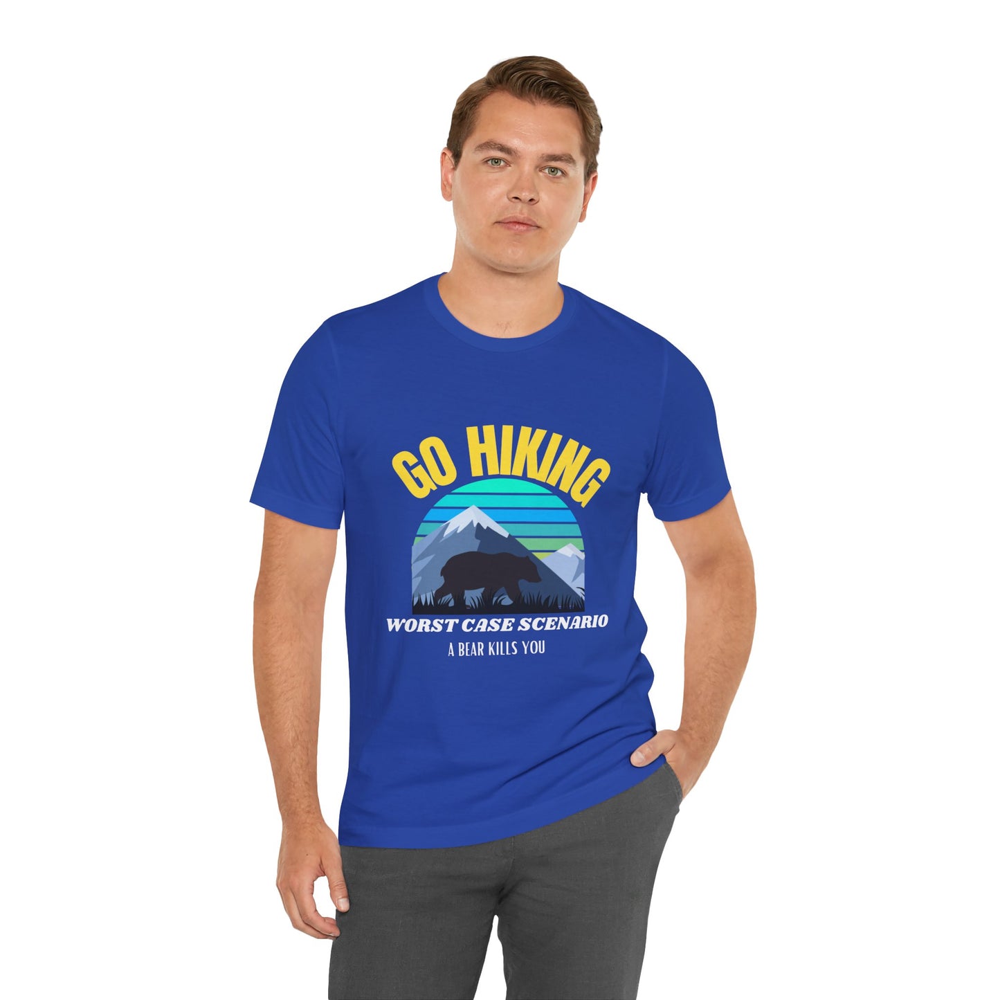 Hiking Bear Unisex Tee - Funny Outdoor Adventure Shirt