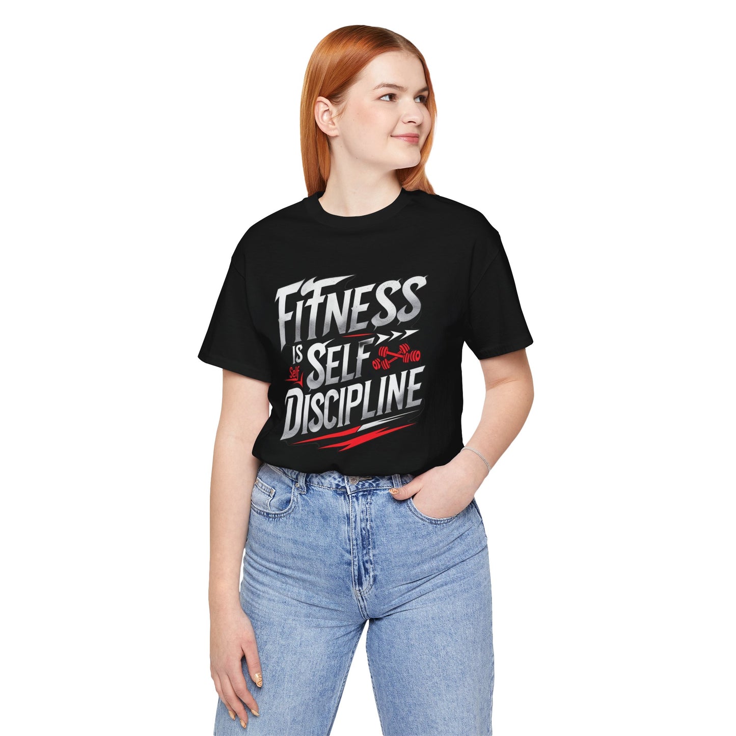 Fitness Is Self-Discipline, Gym T-Shirt β Mindset & Motivation Workout Tee πͺ | Discipline Over Motivation Shirt for Men & Women