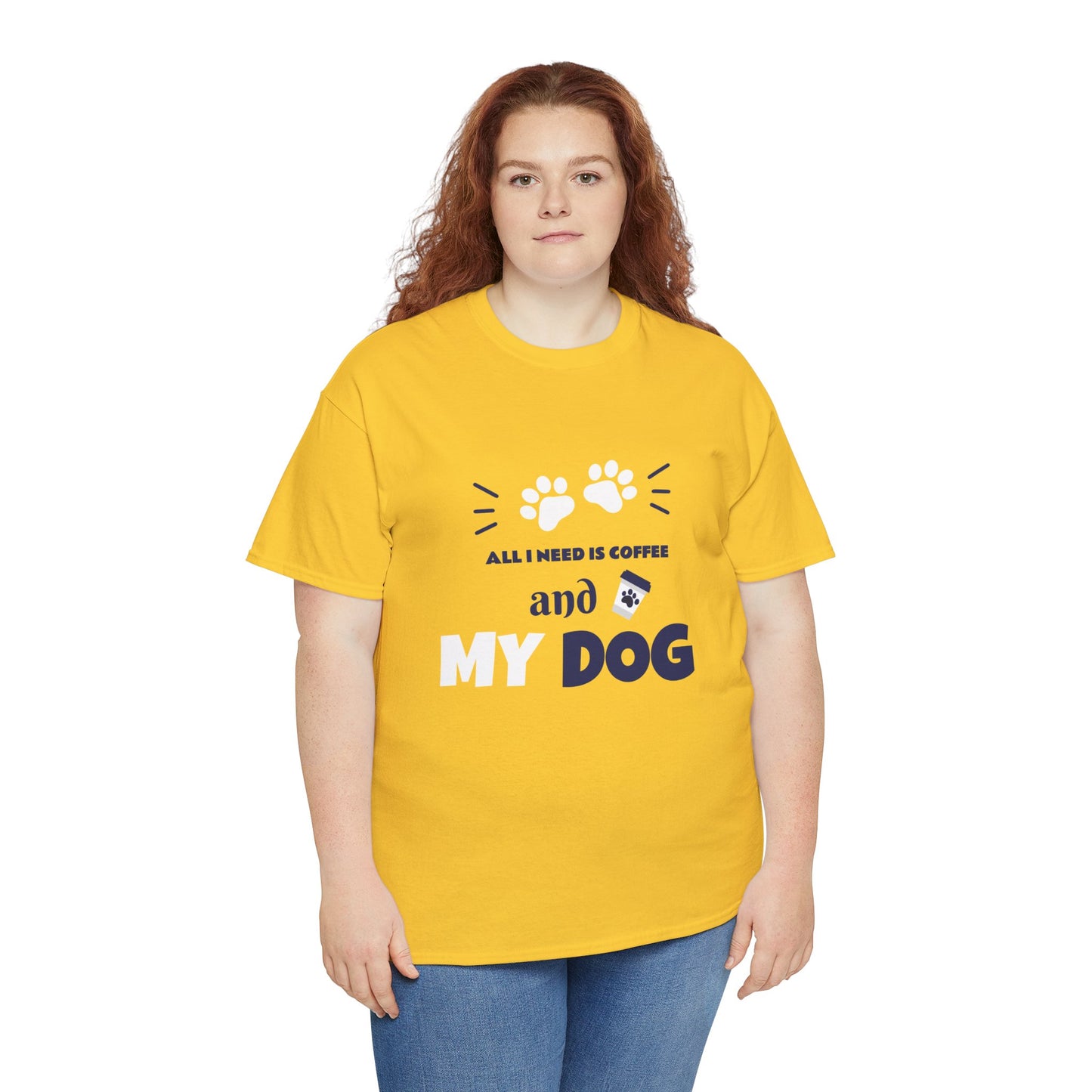 Coffee Lover T-Shirt - 'All I NEED IS COFFEE AND MY DOG'