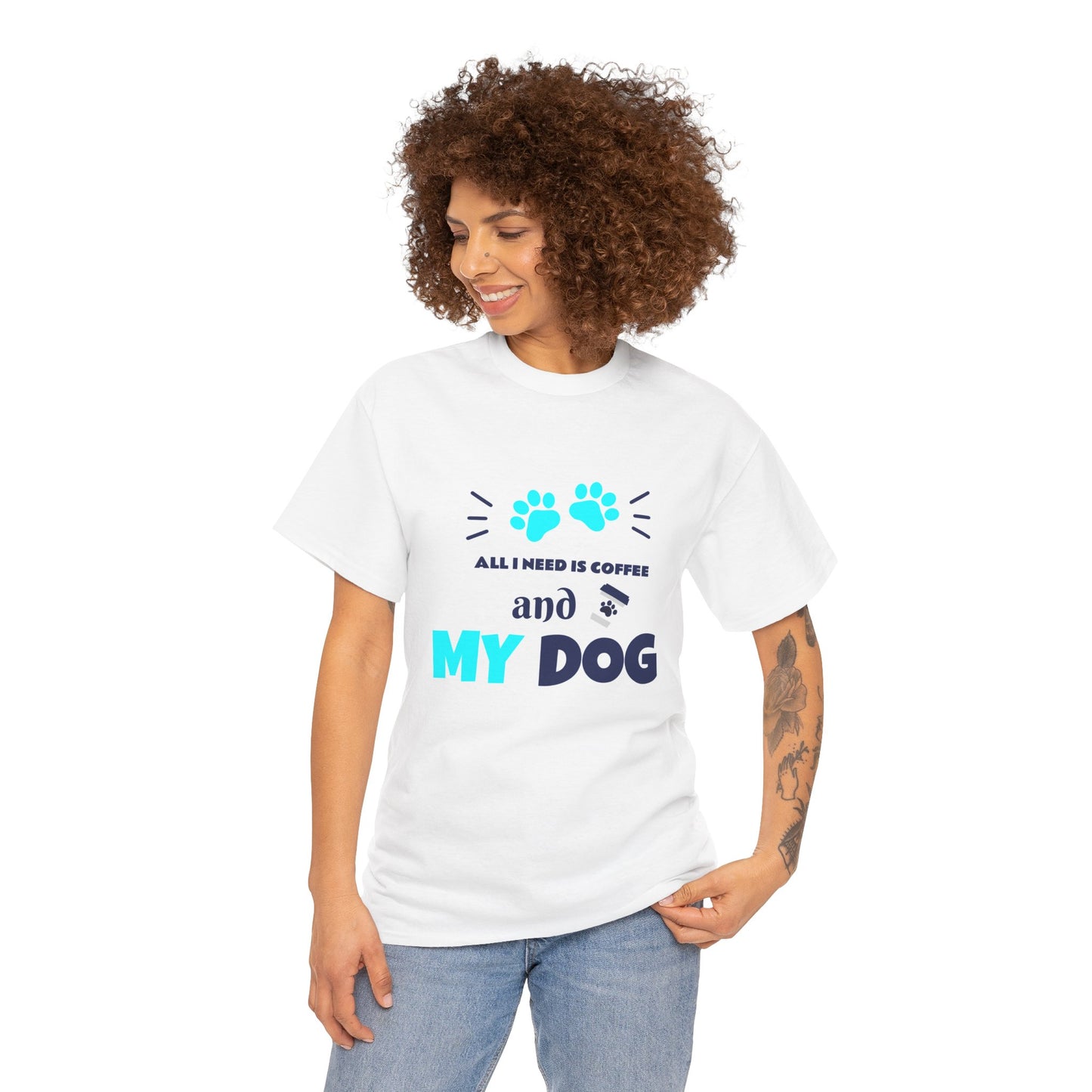 White Shirt|Funny Coffee Lover Dog Owner Shirt