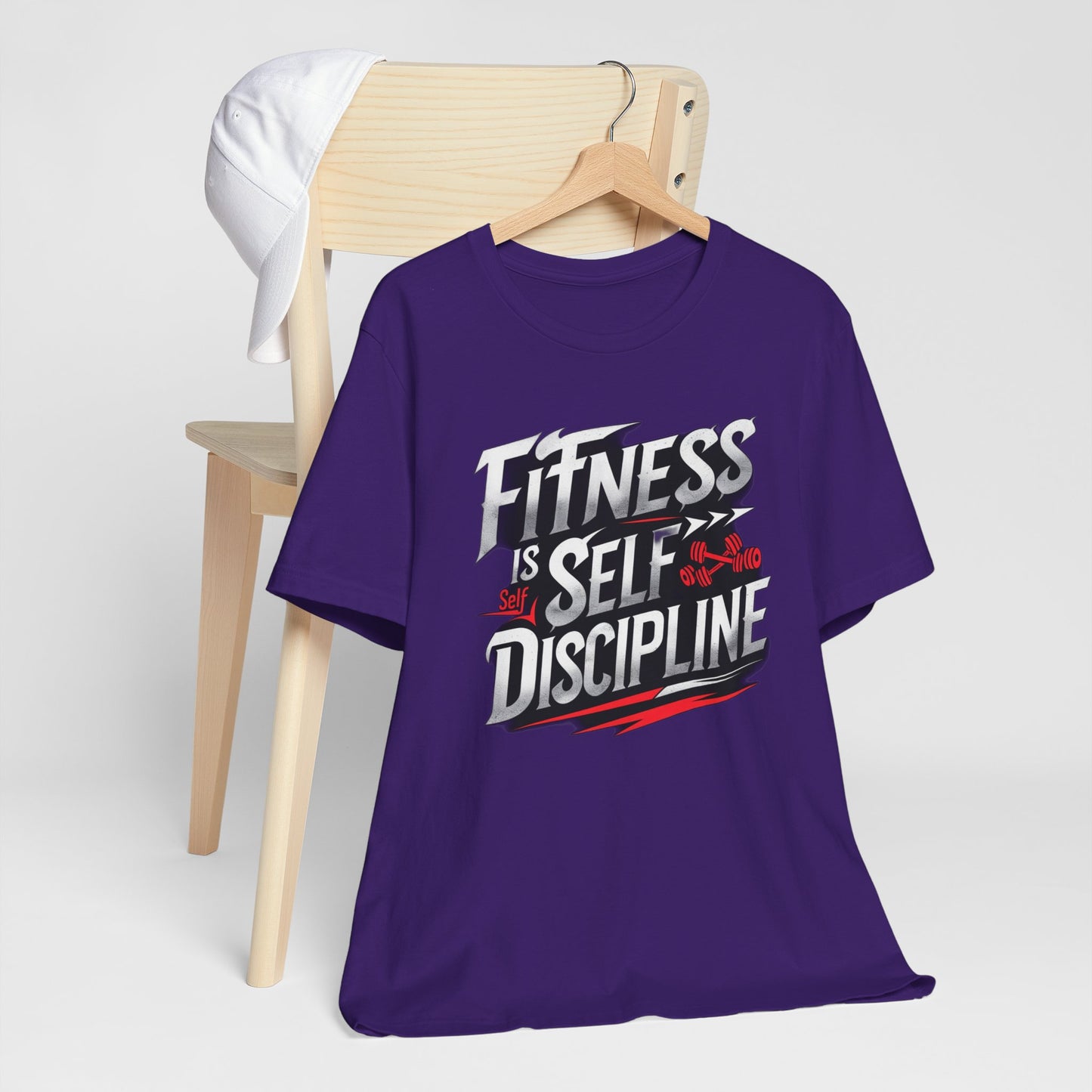 Fitness Is Self-Discipline, Gym T-Shirt β Mindset & Motivation Workout Tee πͺ | Discipline Over Motivation Shirt for Men & Women