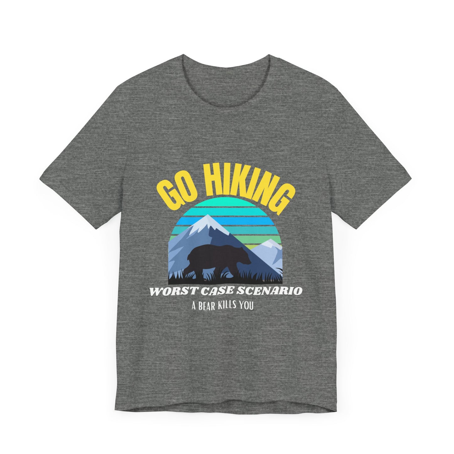 Hiking Bear Unisex Tee - Funny Outdoor Adventure Shirt
