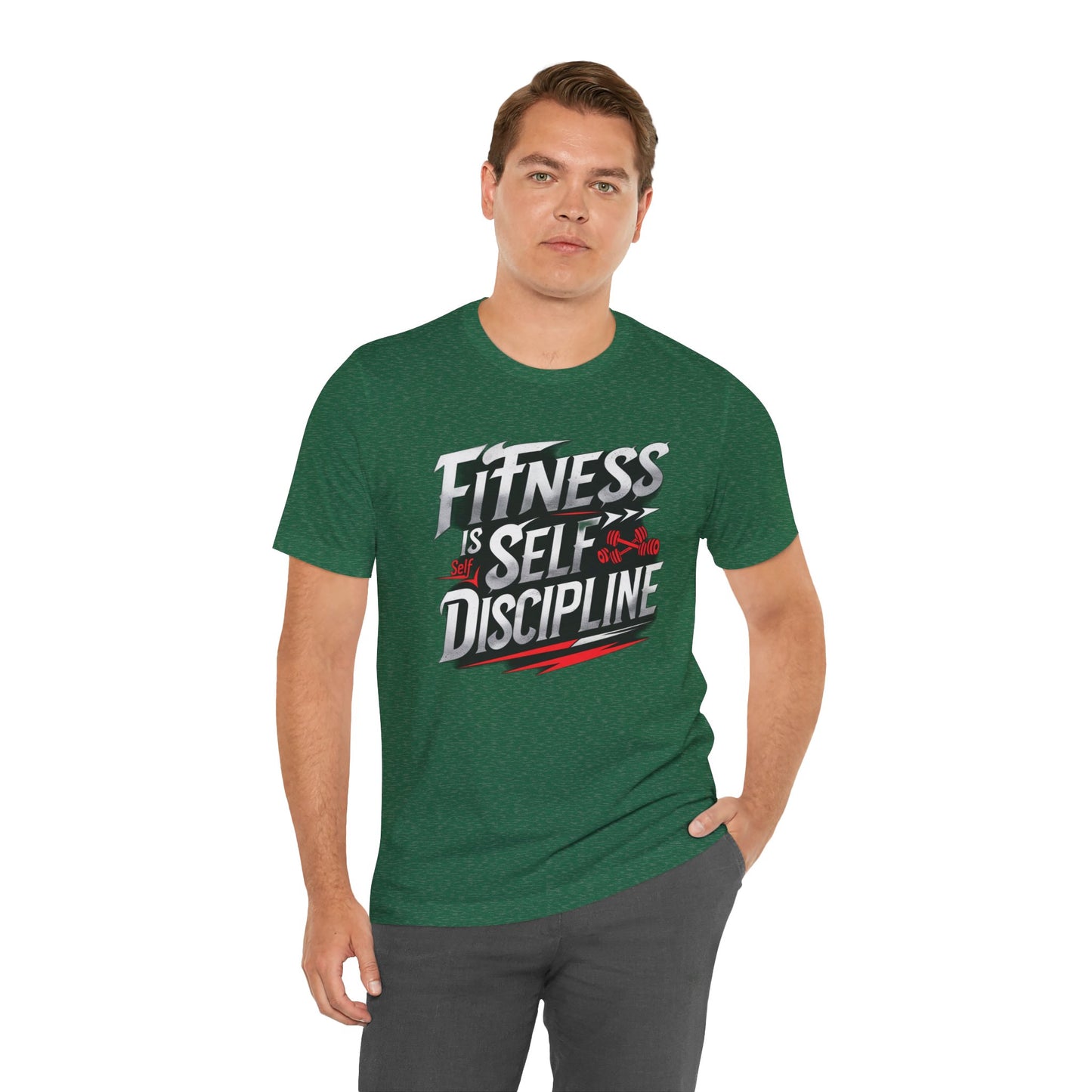 Fitness Is Self-Discipline, Gym T-Shirt β Mindset & Motivation Workout Tee πͺ | Discipline Over Motivation Shirt for Men & Women