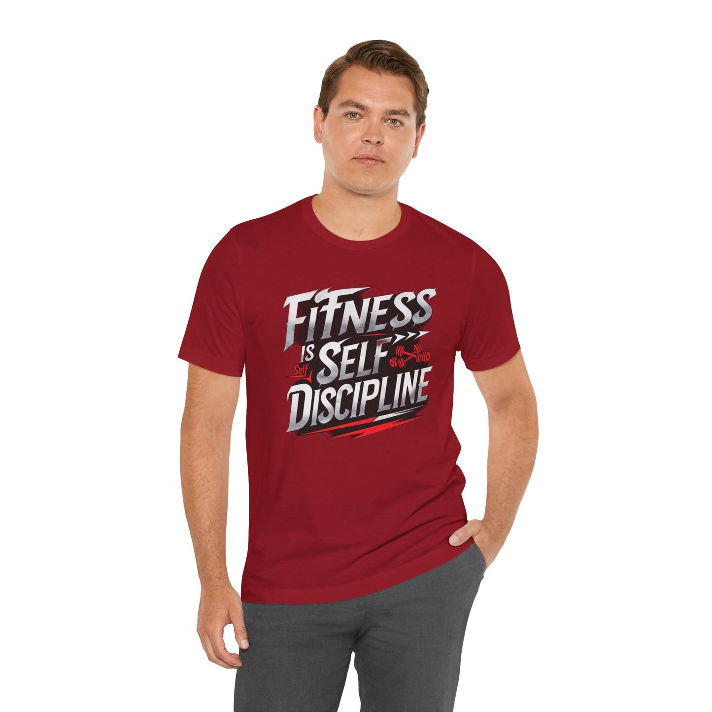 Fitness Is Self-Discipline, Gym T-Shirt β Mindset & Motivation Workout Tee πͺ | Discipline Over Motivation Shirt for Men & Women