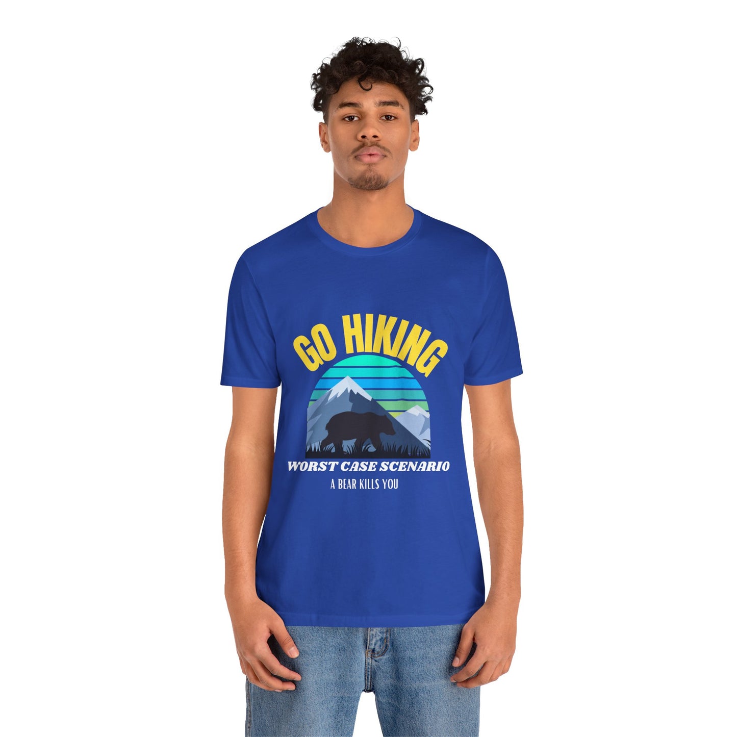Hiking Bear Unisex Tee - Funny Outdoor Adventure Shirt