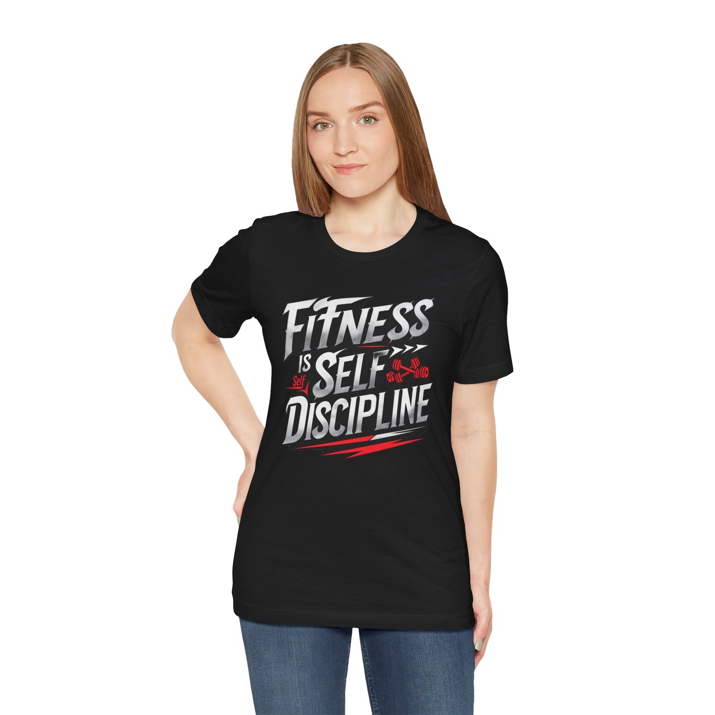 Fitness Is Self-Discipline, Gym T-Shirt β Mindset & Motivation Workout Tee πͺ | Discipline Over Motivation Shirt for Men & Women
